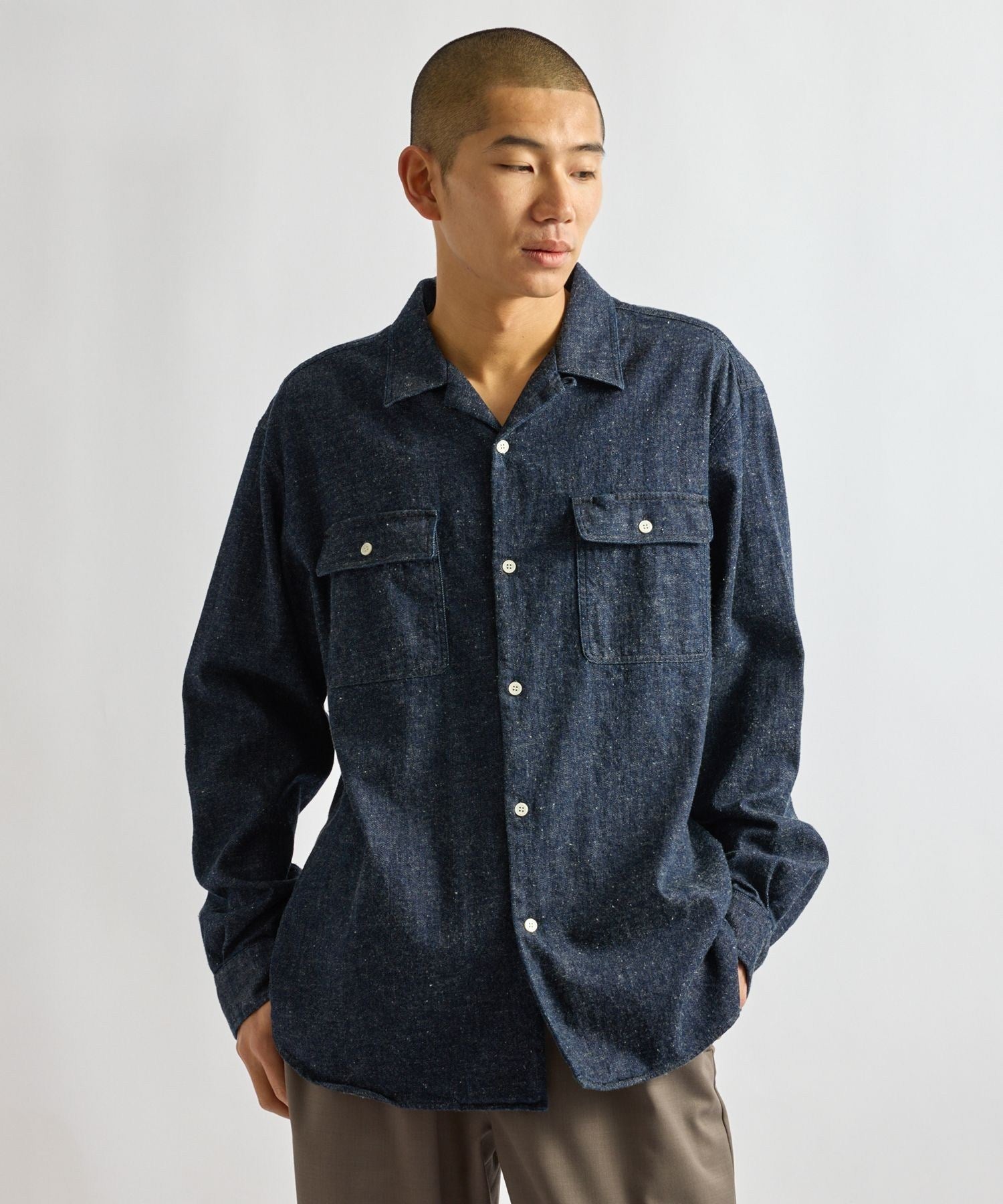 Hanley LS Open Collar Shirt