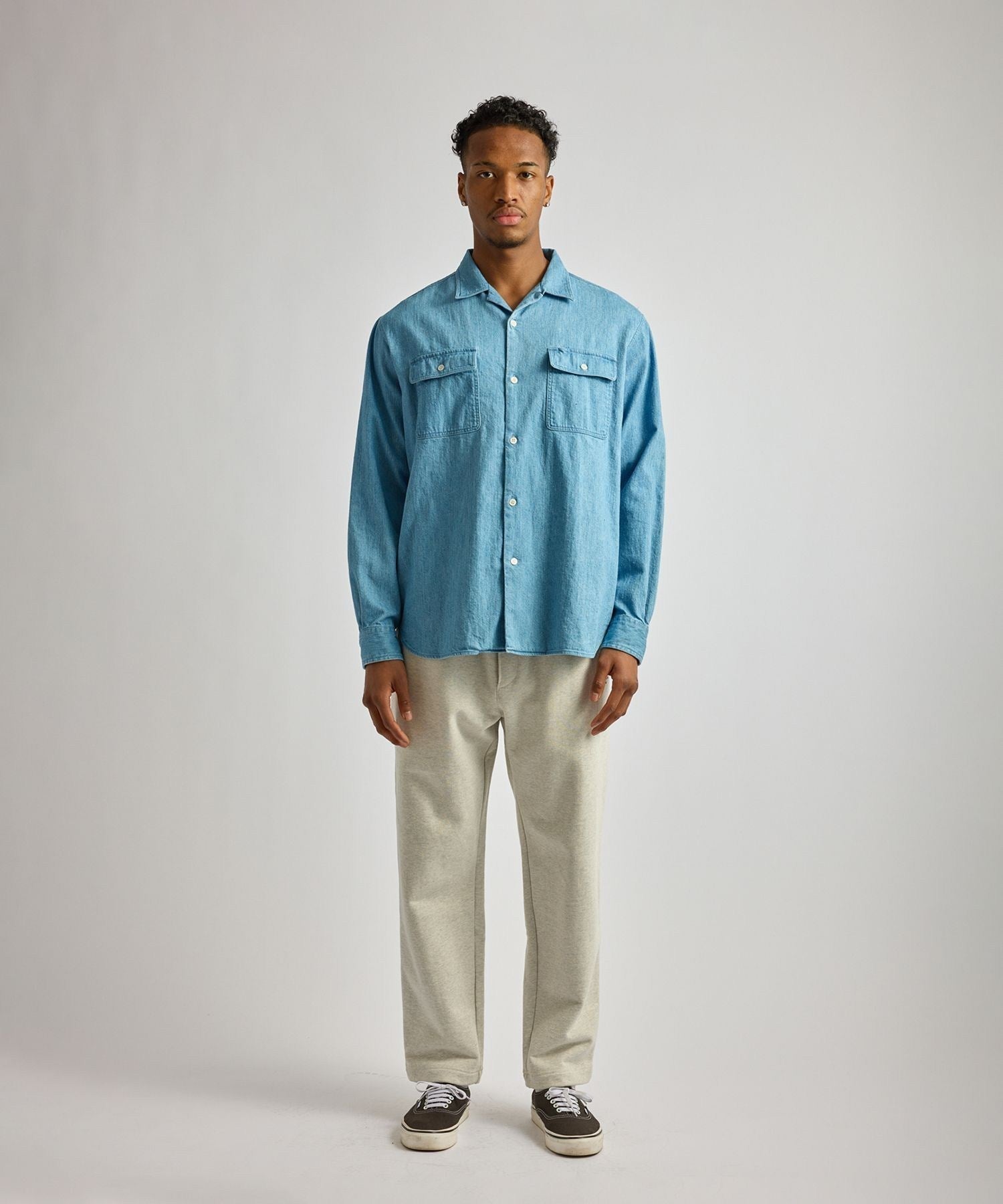 Hanley LS Open Collar Shirt
