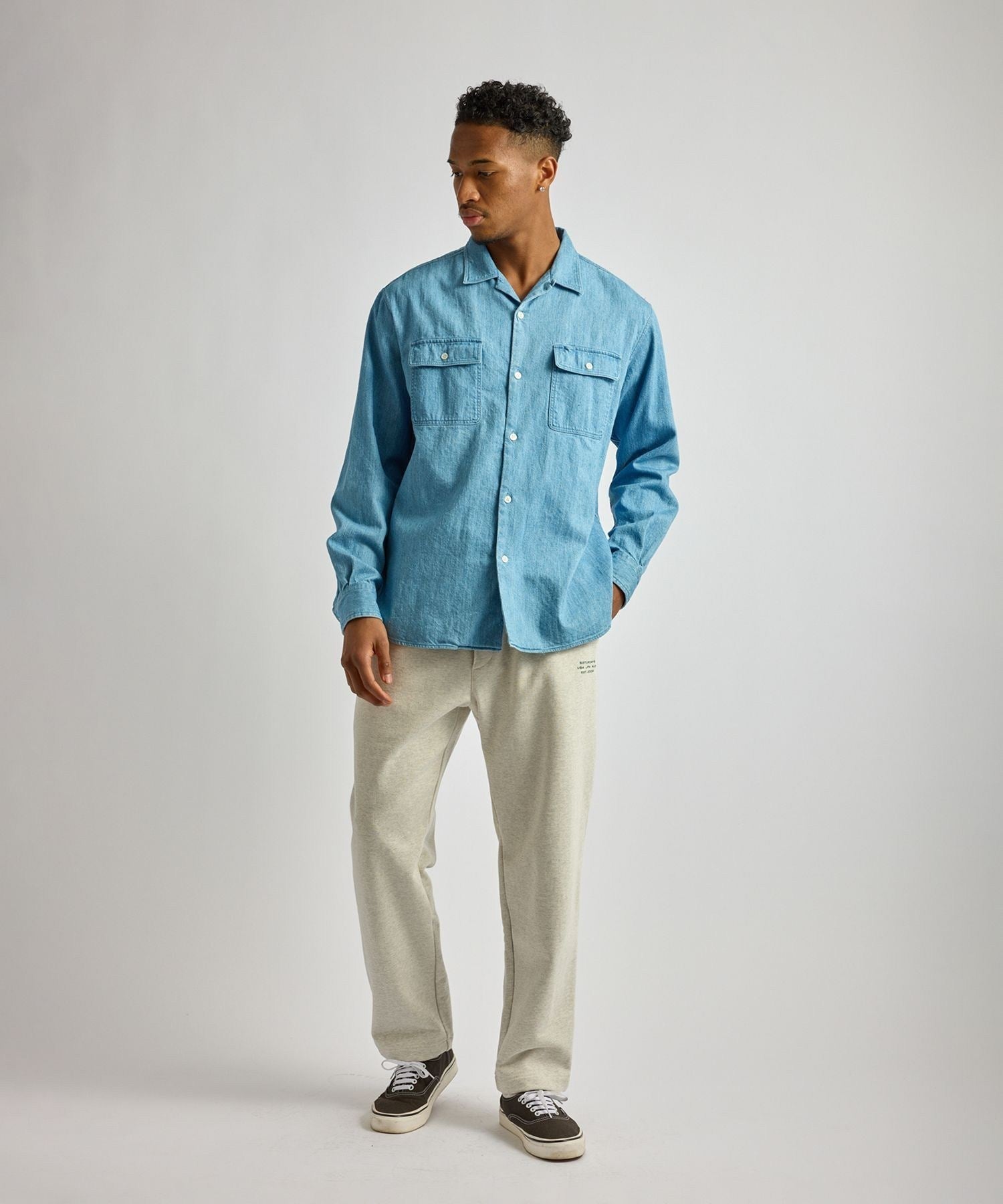 Hanley LS Open Collar Shirt