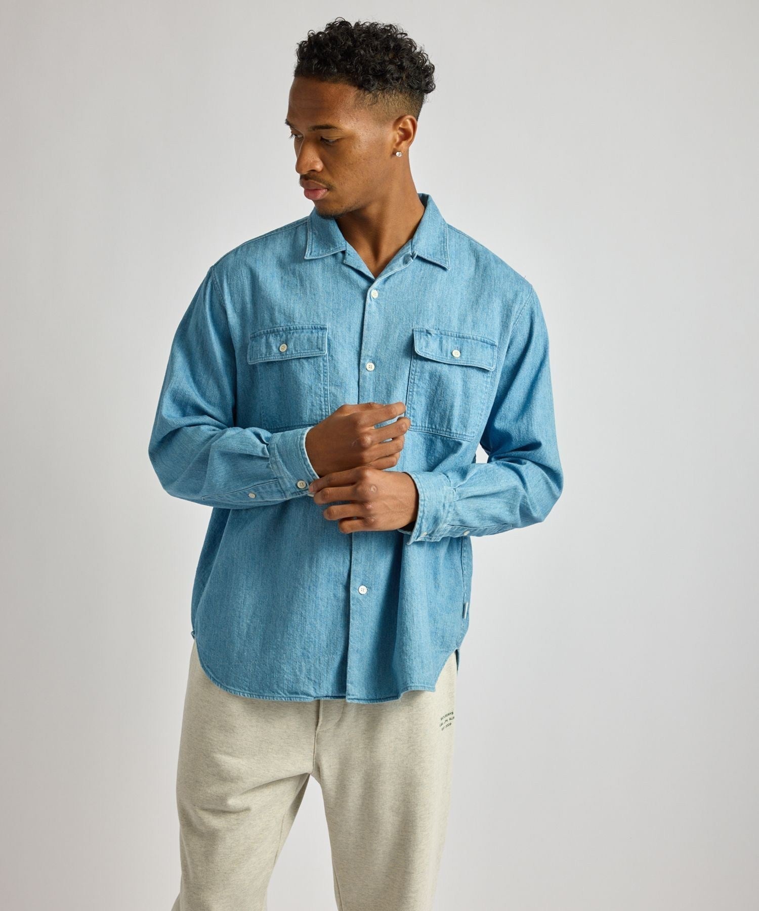 Hanley LS Open Collar Shirt