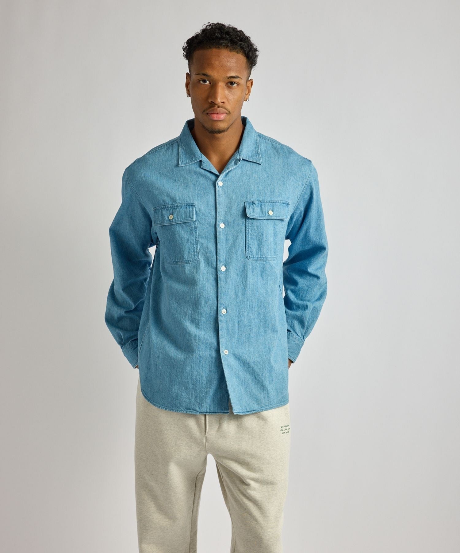 Hanley LS Open Collar Shirt