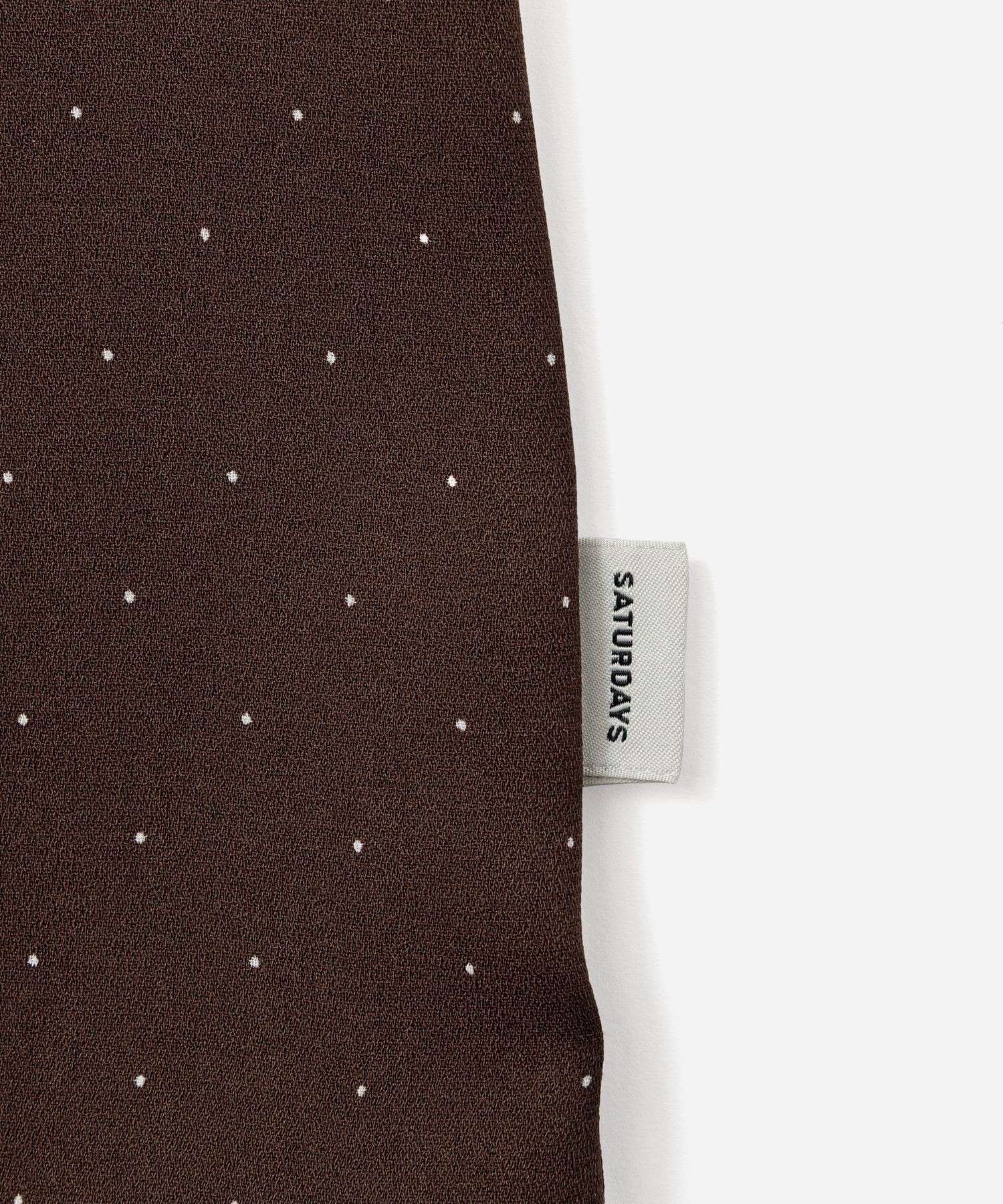 Hester Dot Print Open Collar SS Shirt