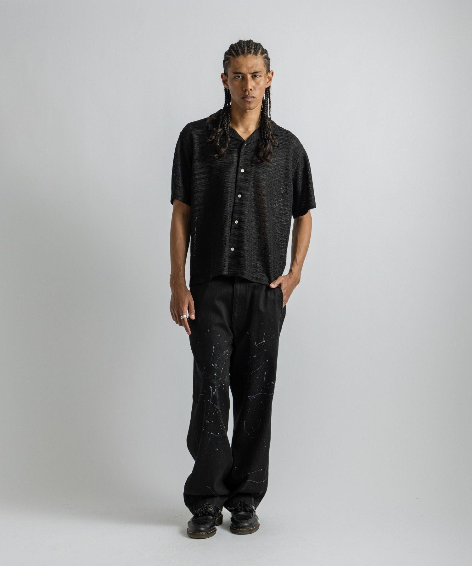 【ブラック（01）】Canty Cotton Lace Ss Shirt Canty Lace SS Shirt / SOICHI / Saturdays NYC ｜J'aDoRe JUN ONLINE