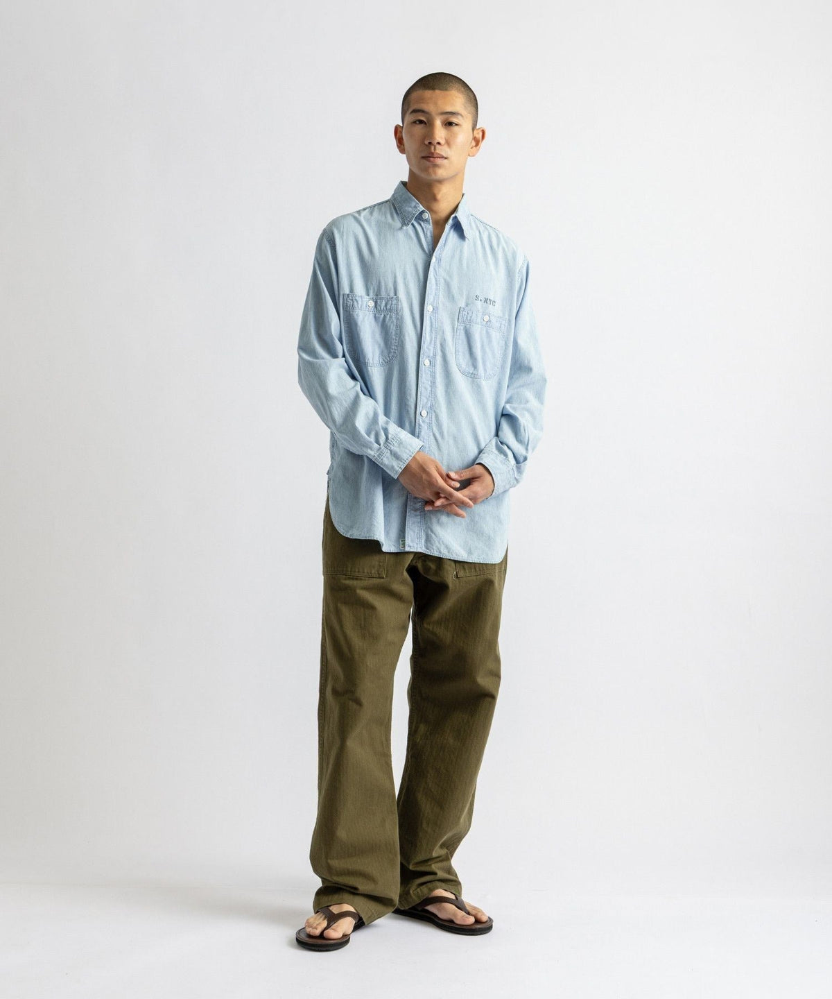 orSlow x Saturdays NYC RELAX FIT CHAMBRAY WORK SHIRT