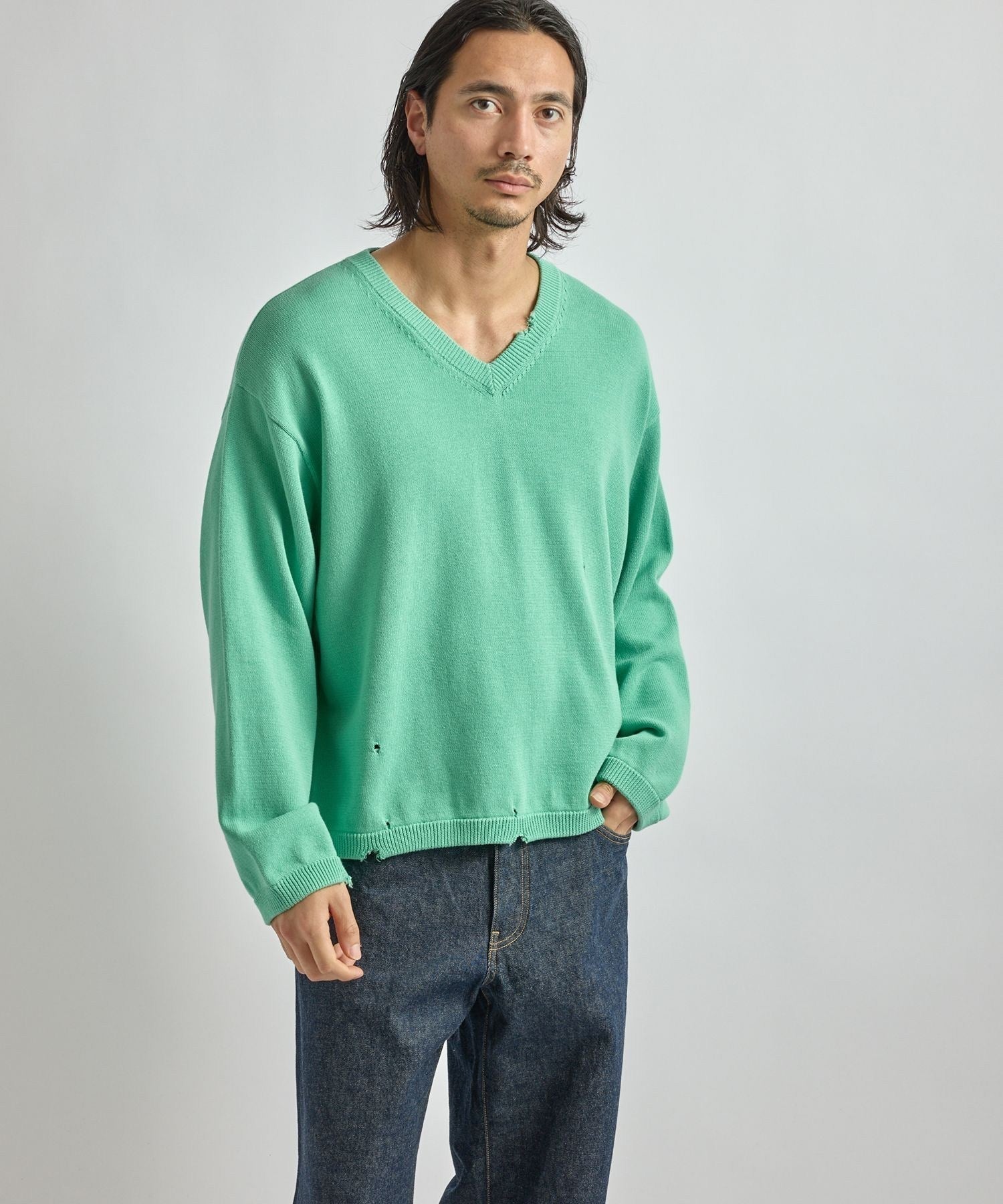 【オフホワイト（15）】Charles V-neck Sweater Charles Vintage V-Neck Sweater | Saturdays NYC Japan