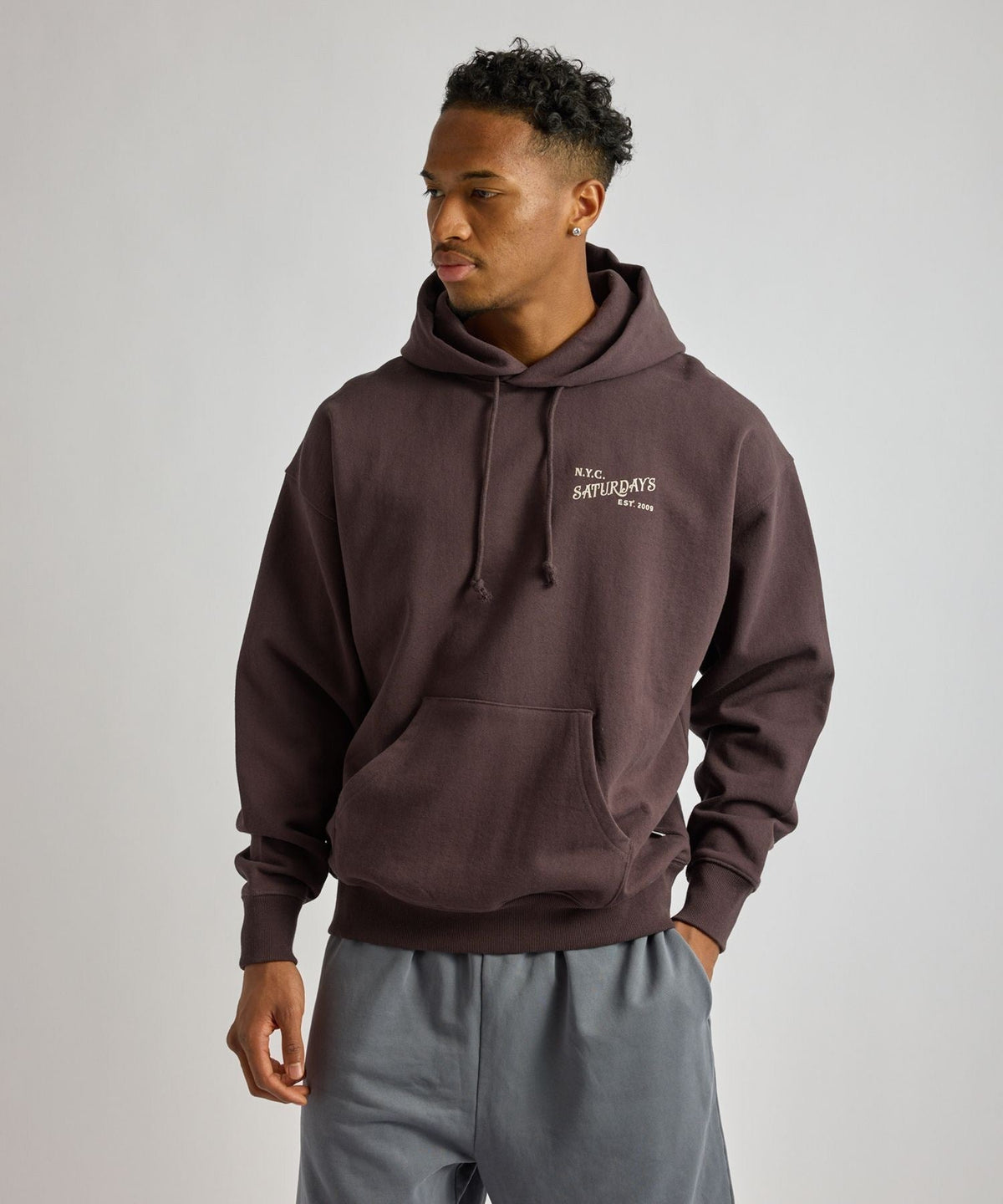 Warren Vintage Serif Relaxed Hoodie