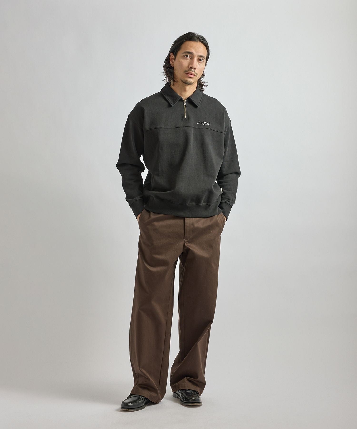 Mott Relaxed Quarter Zip Sweatshirt | Saturdays NYC Japan