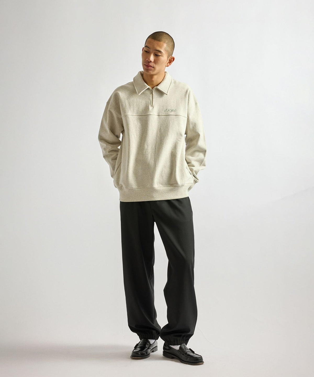 Mott Relaxed Quarter Zip Sweatshirt