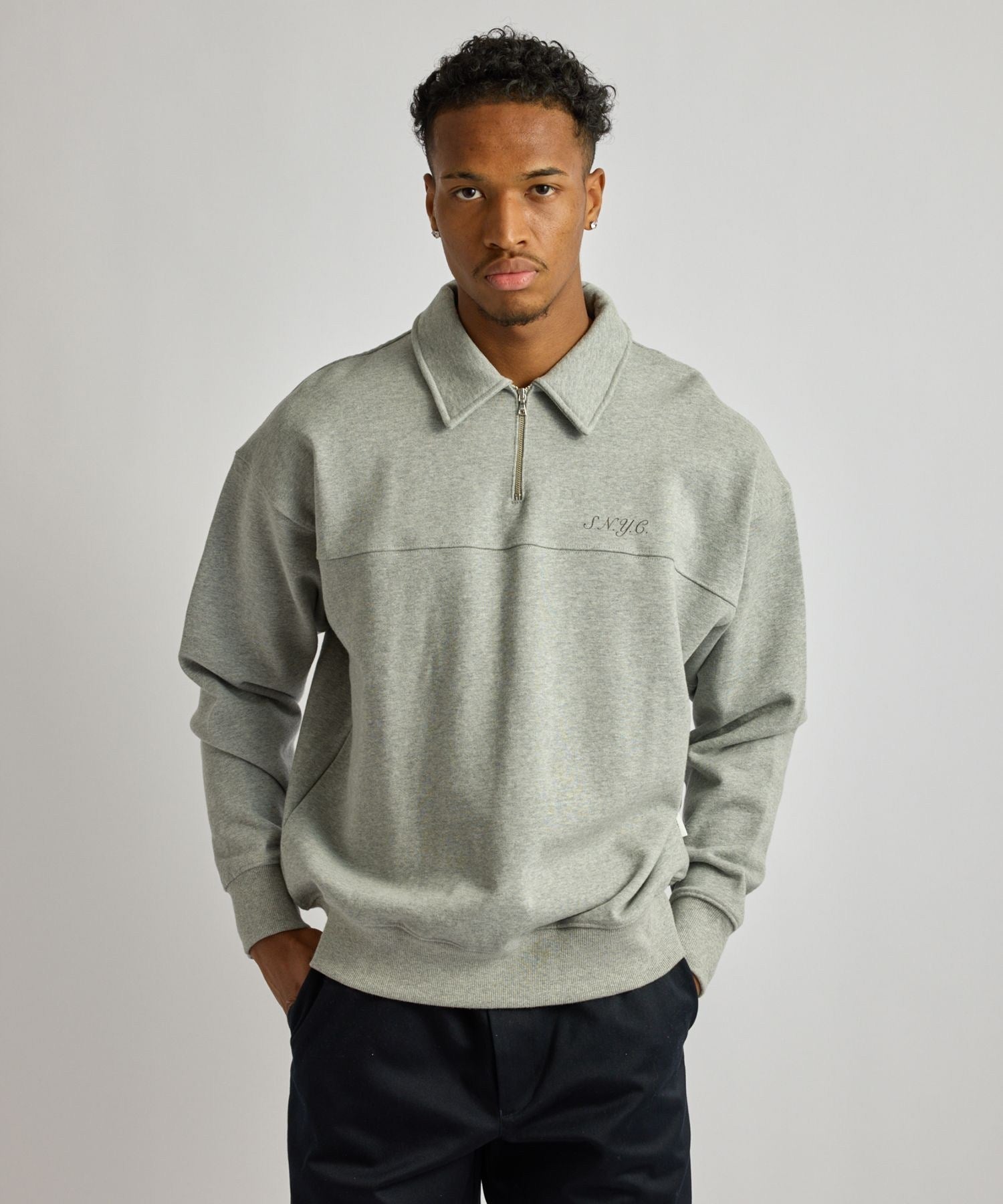Mott Relaxed Quarter Zip Sweatshirt | Saturdays NYC Japan