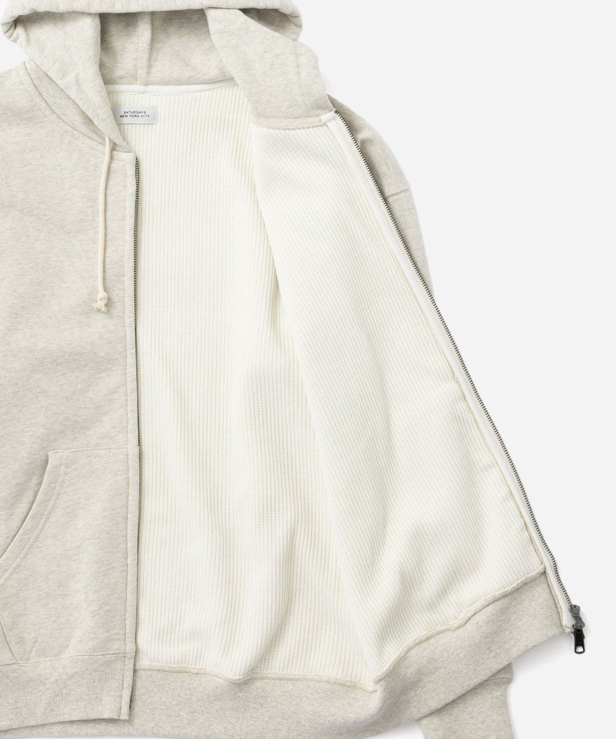 Canal Waffle Lined Zip Hoodie