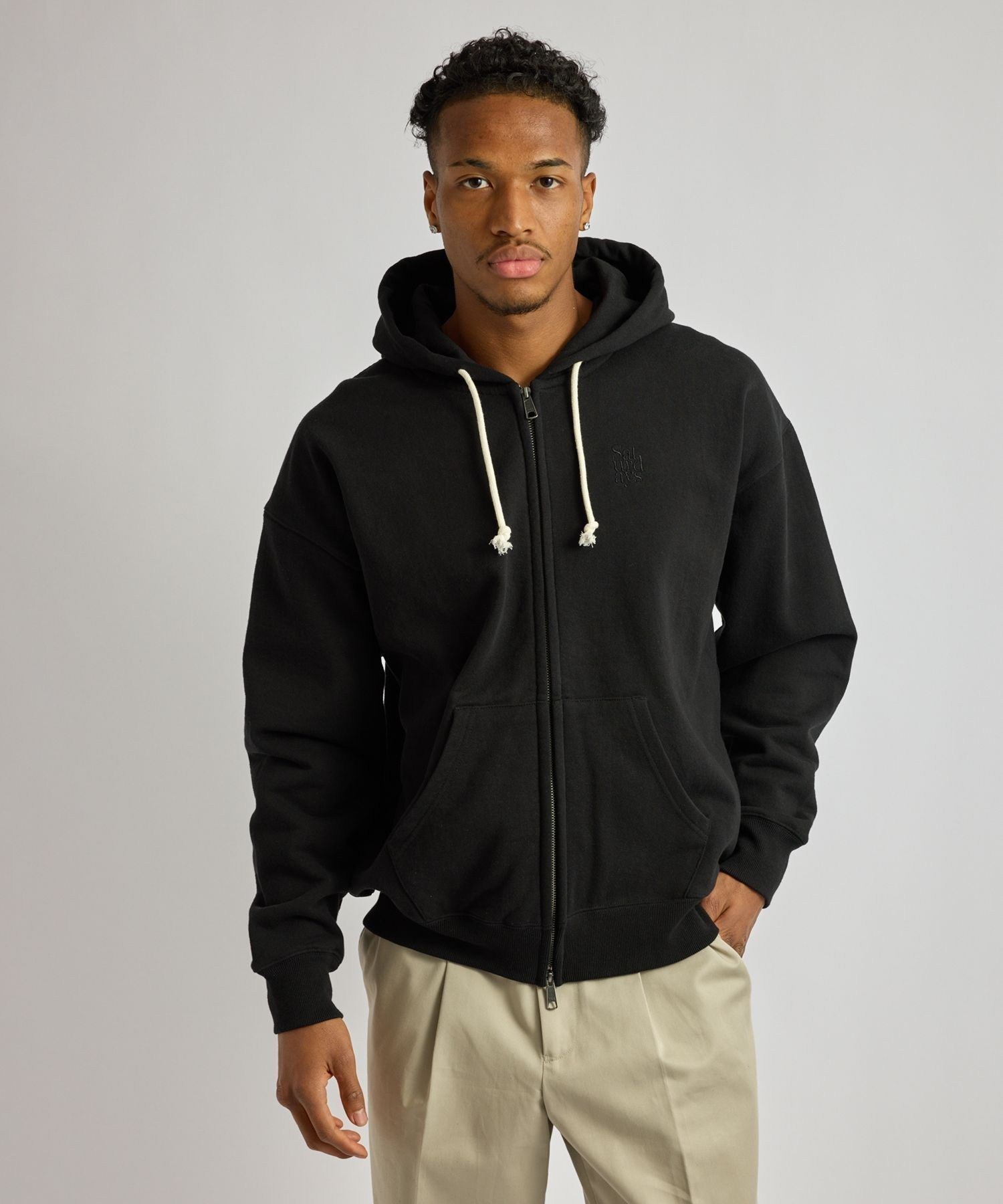 Canal Waffle Lined Zip Hoodie
