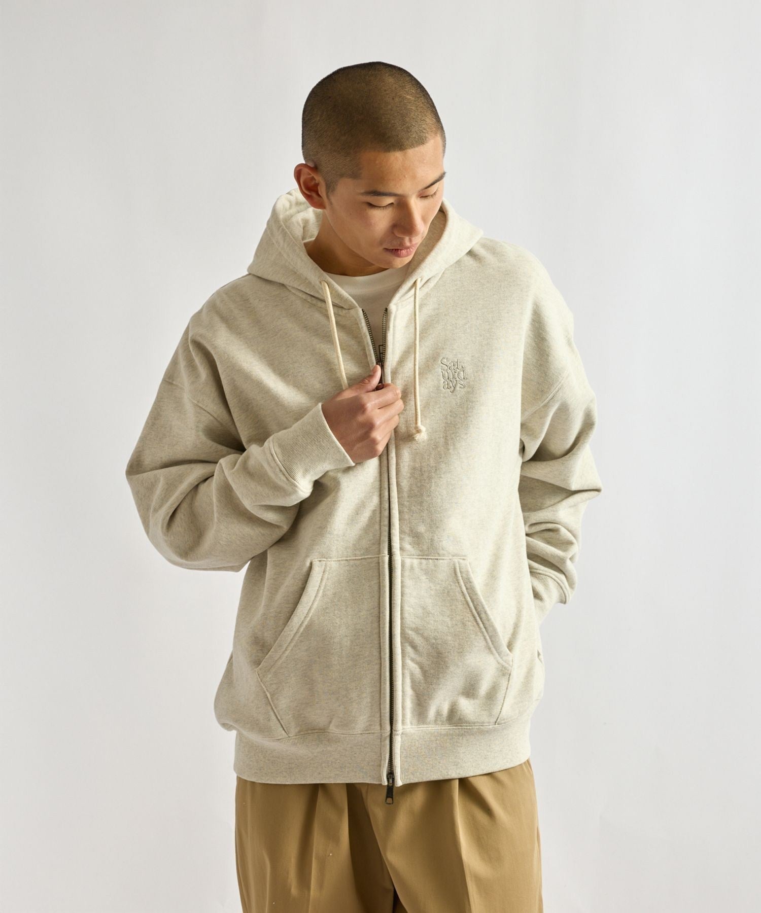 Canal Waffle Lined Zip Hoodie