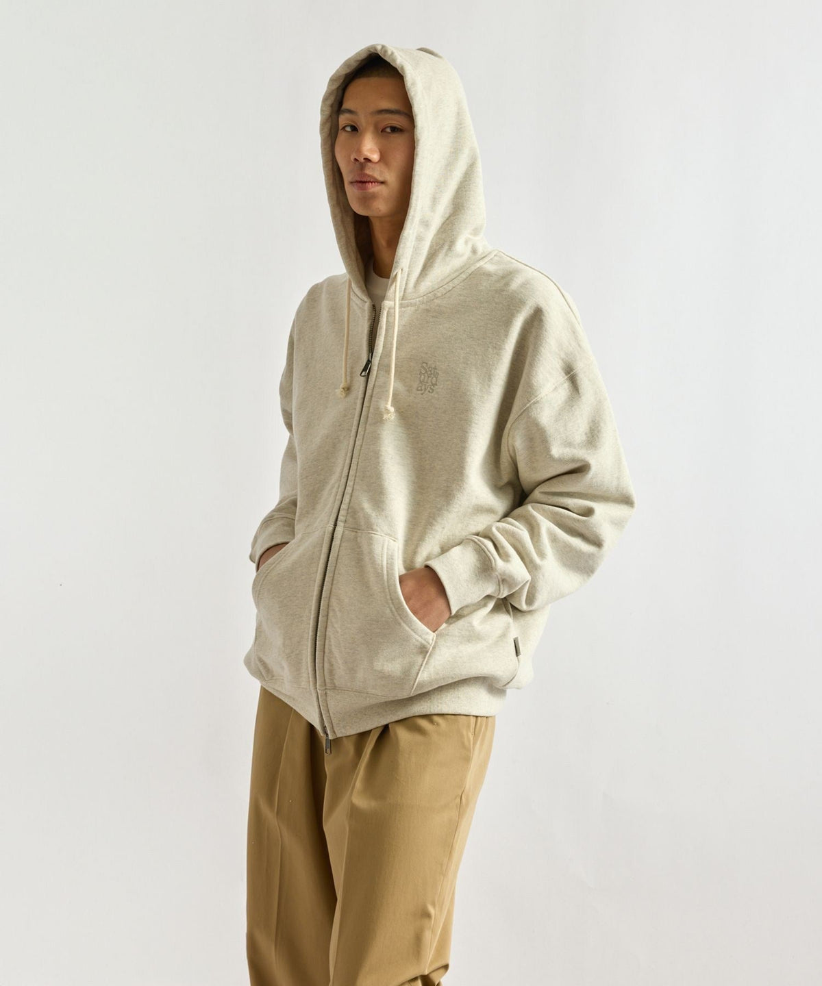 Canal Waffle Lined Zip Hoodie