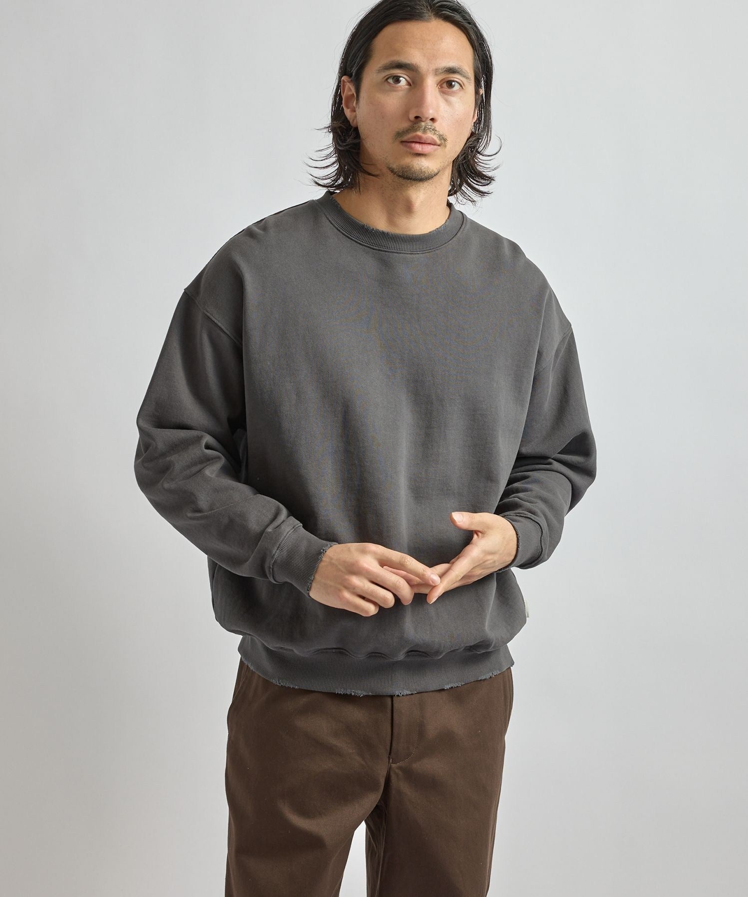 Bowery Garment Dyed Slash Sweatshirt