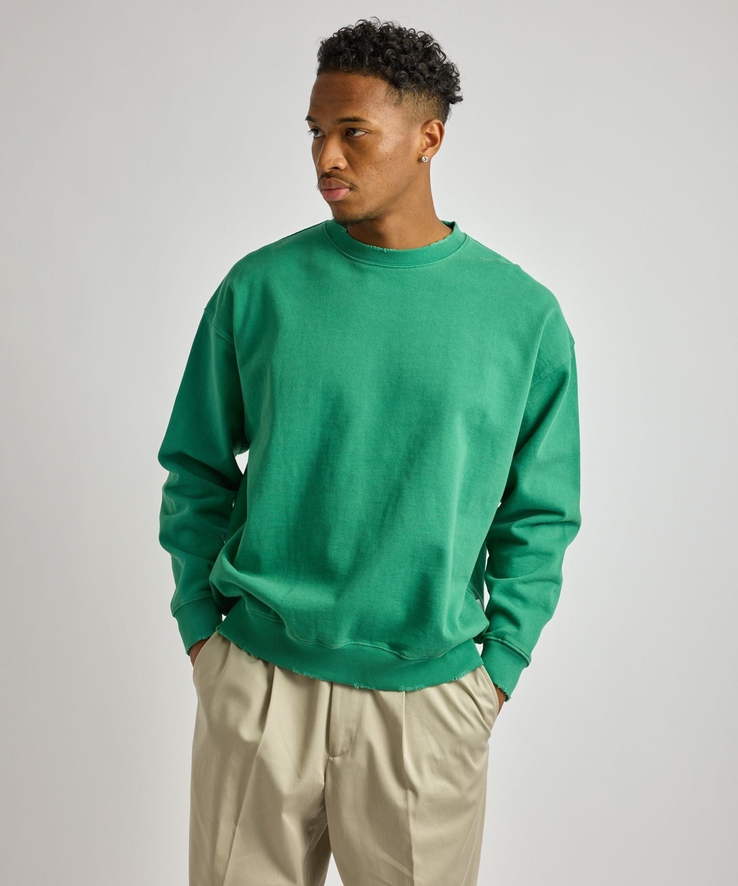 Bowery Garment Dyed Slash Sweatshirt