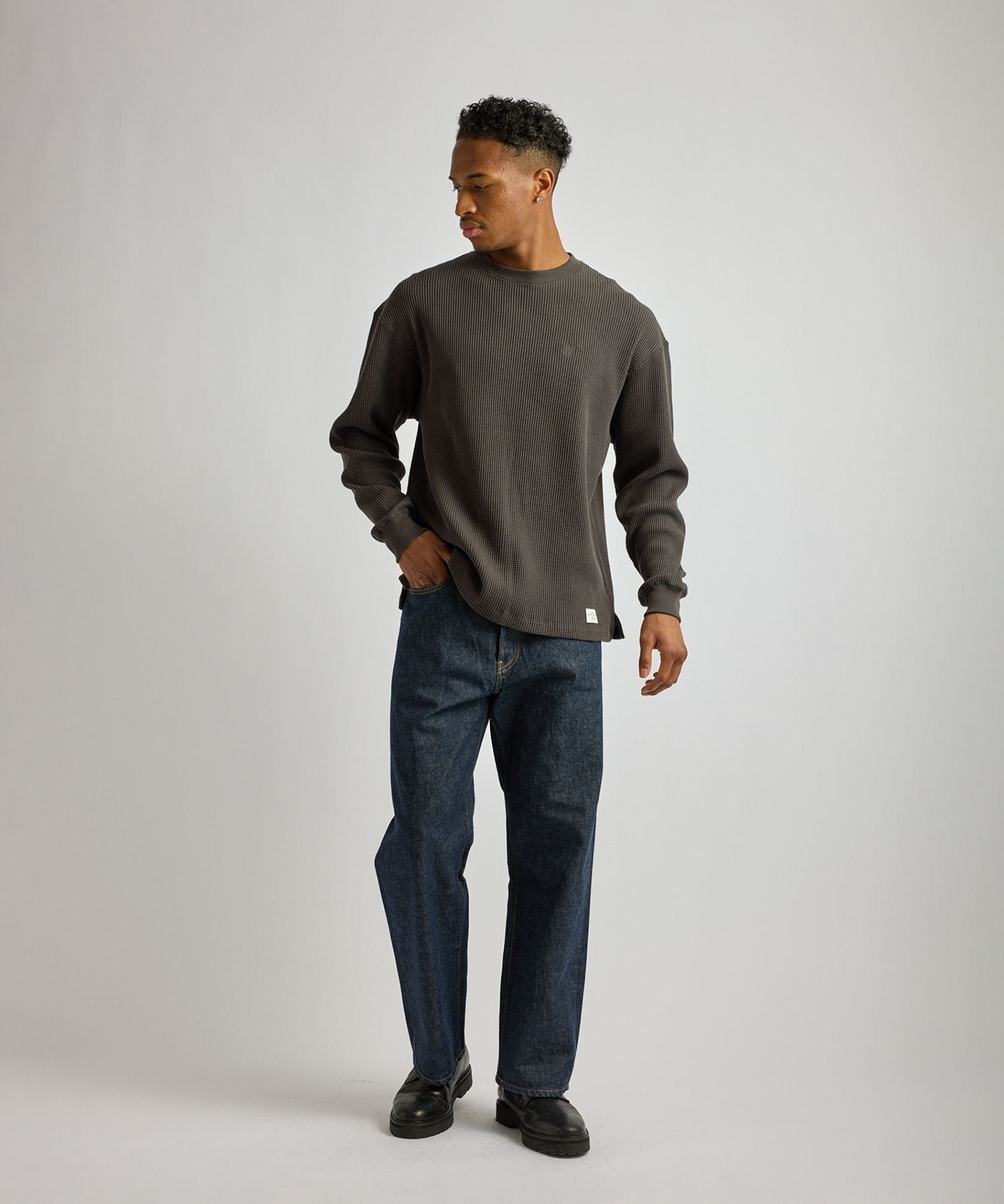 Alex Heavy Waffle Relaxed LS Tee