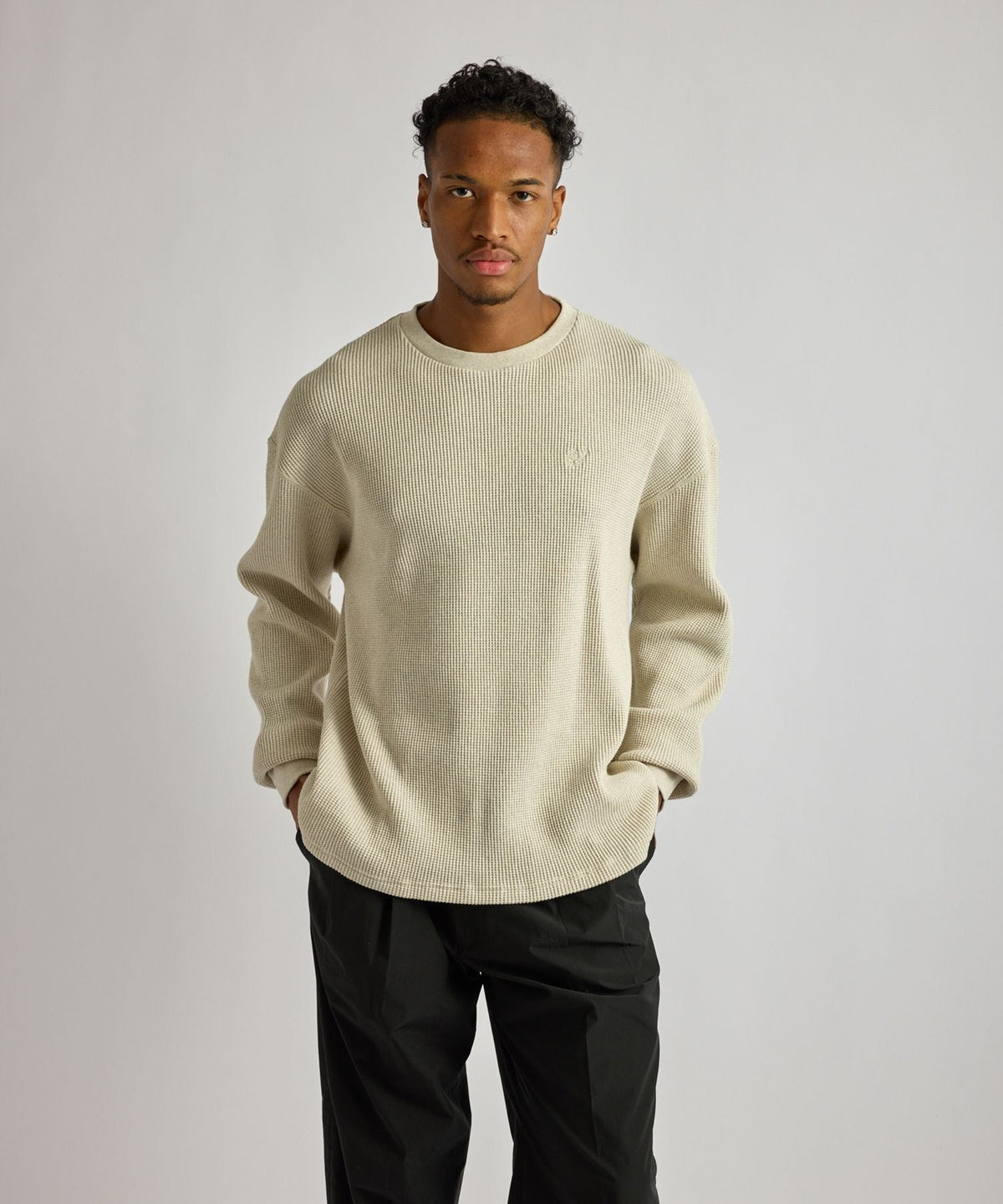 Alex Heavy Waffle Relaxed LS Tee
