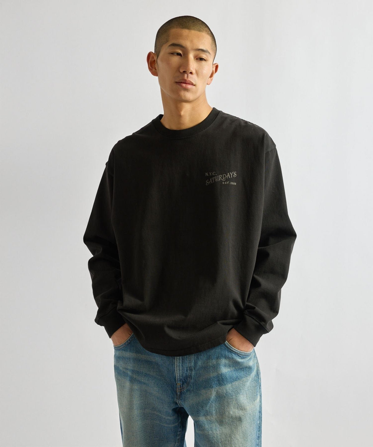 Max Weight Vintage Serif LS T-Shirt