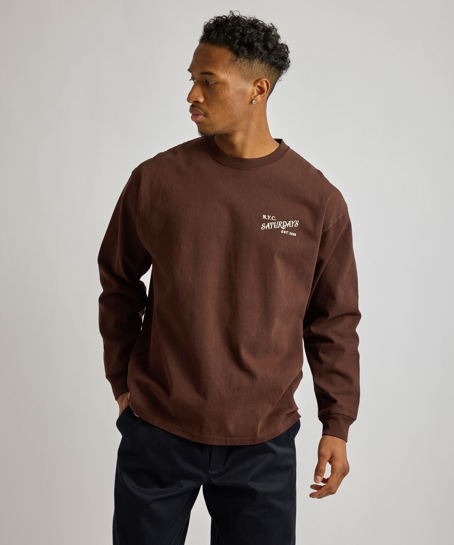 Max Weight Vintage Serif LS T-Shirt