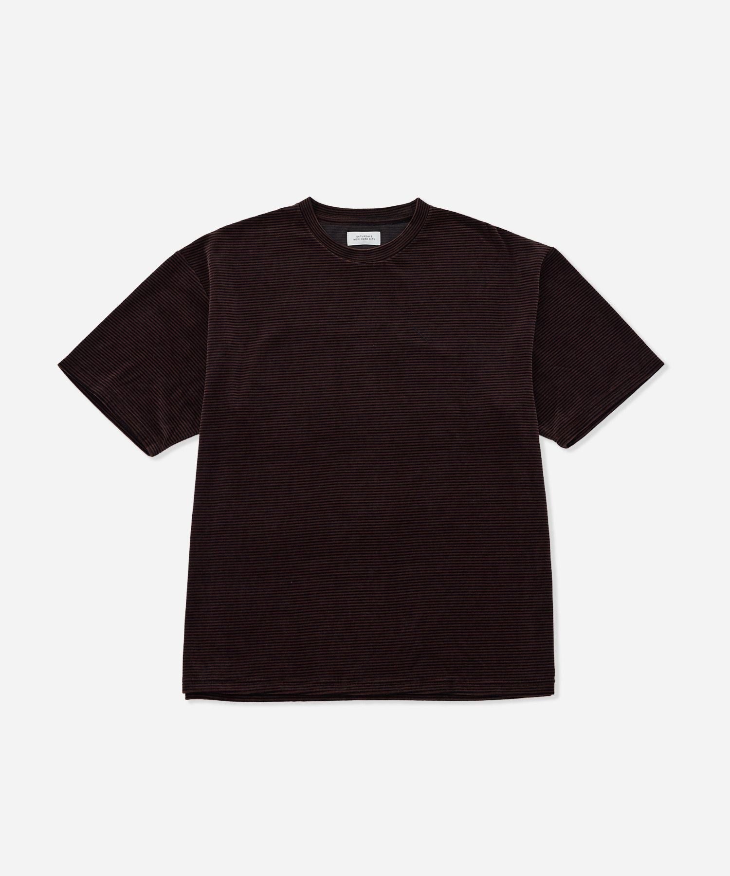 Velour Stripe Relaxed SS T-Shirt | Saturdays NYC Japan