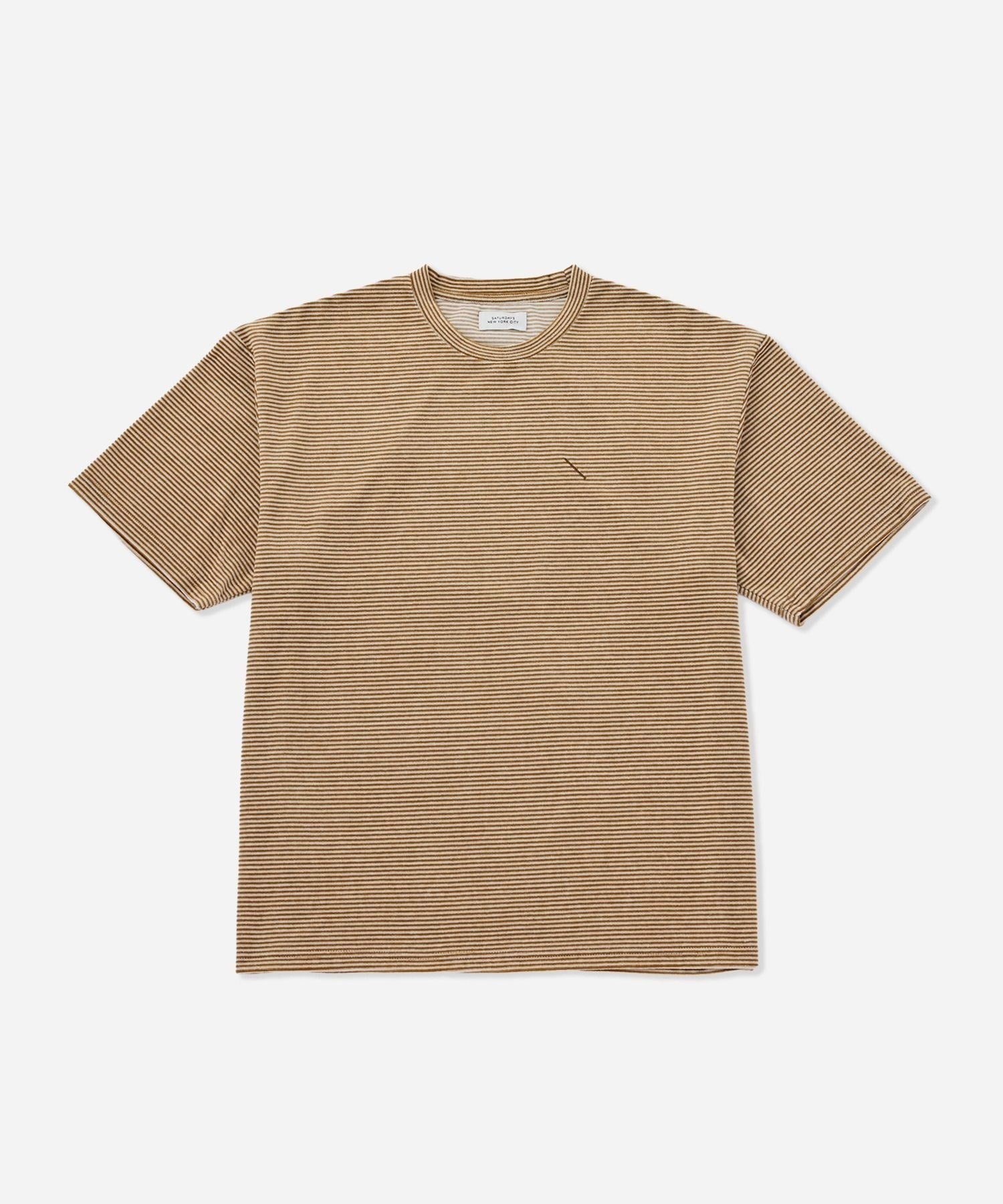 Velour Stripe Relaxed SS T-Shirt | Saturdays NYC Japan