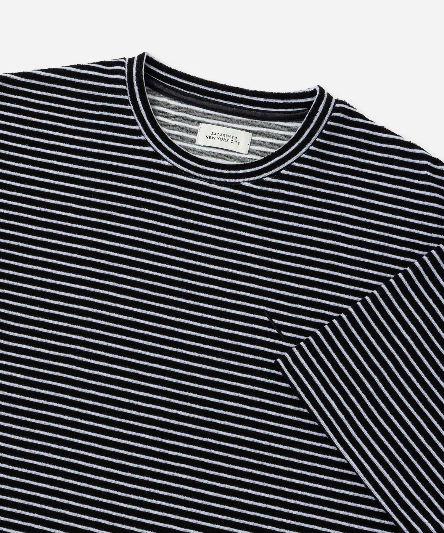 Brandon Striped Pile Relaxed SS Tee