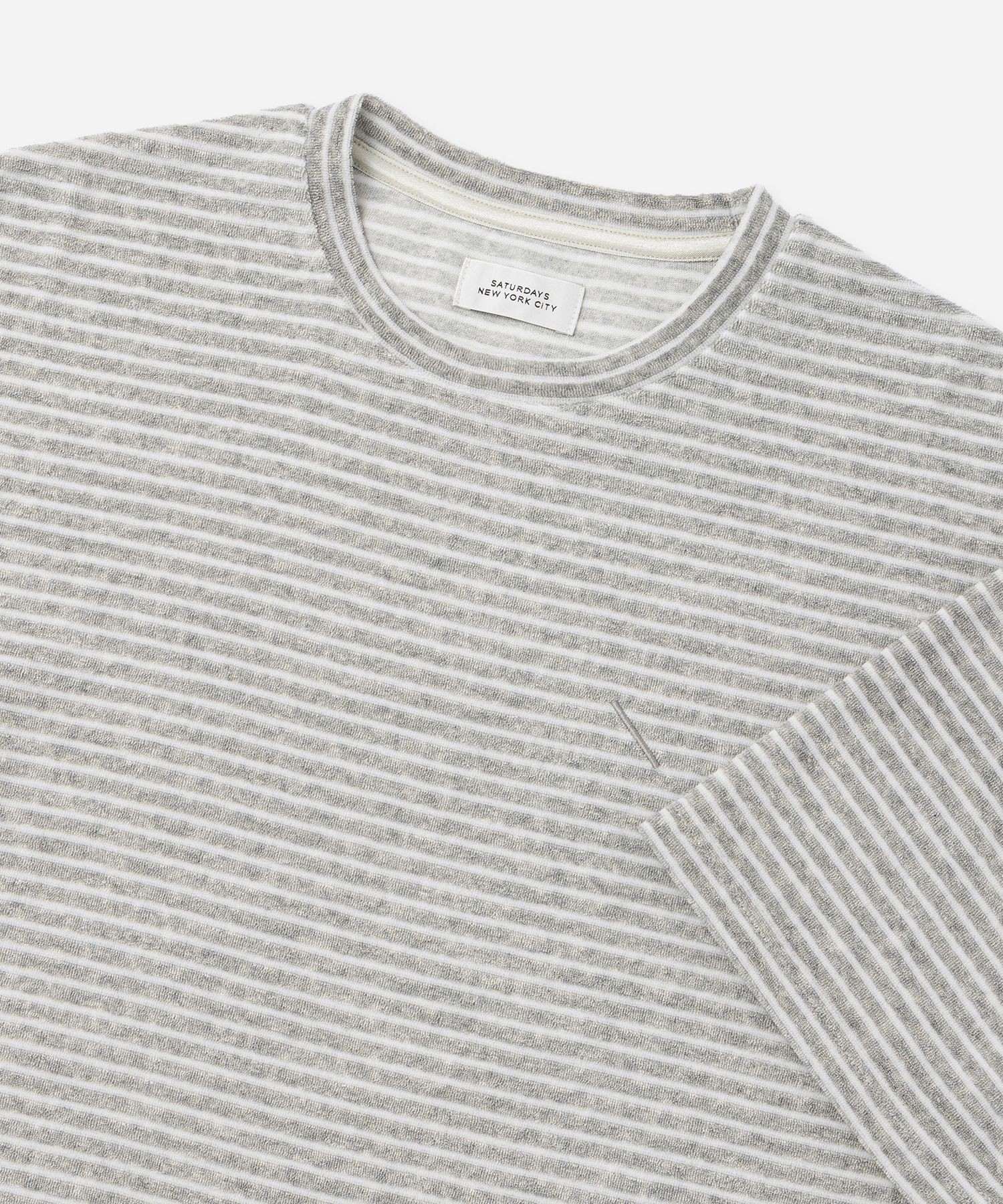 Brandon Striped Pile Relaxed SS Tee