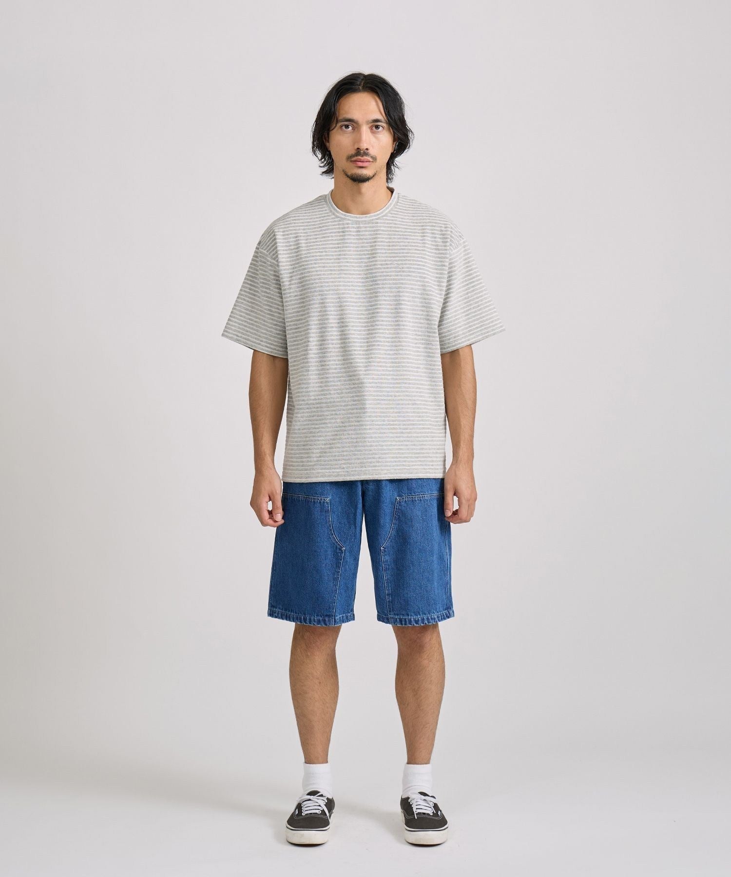 Brandon Striped Pile Relaxed SS Tee