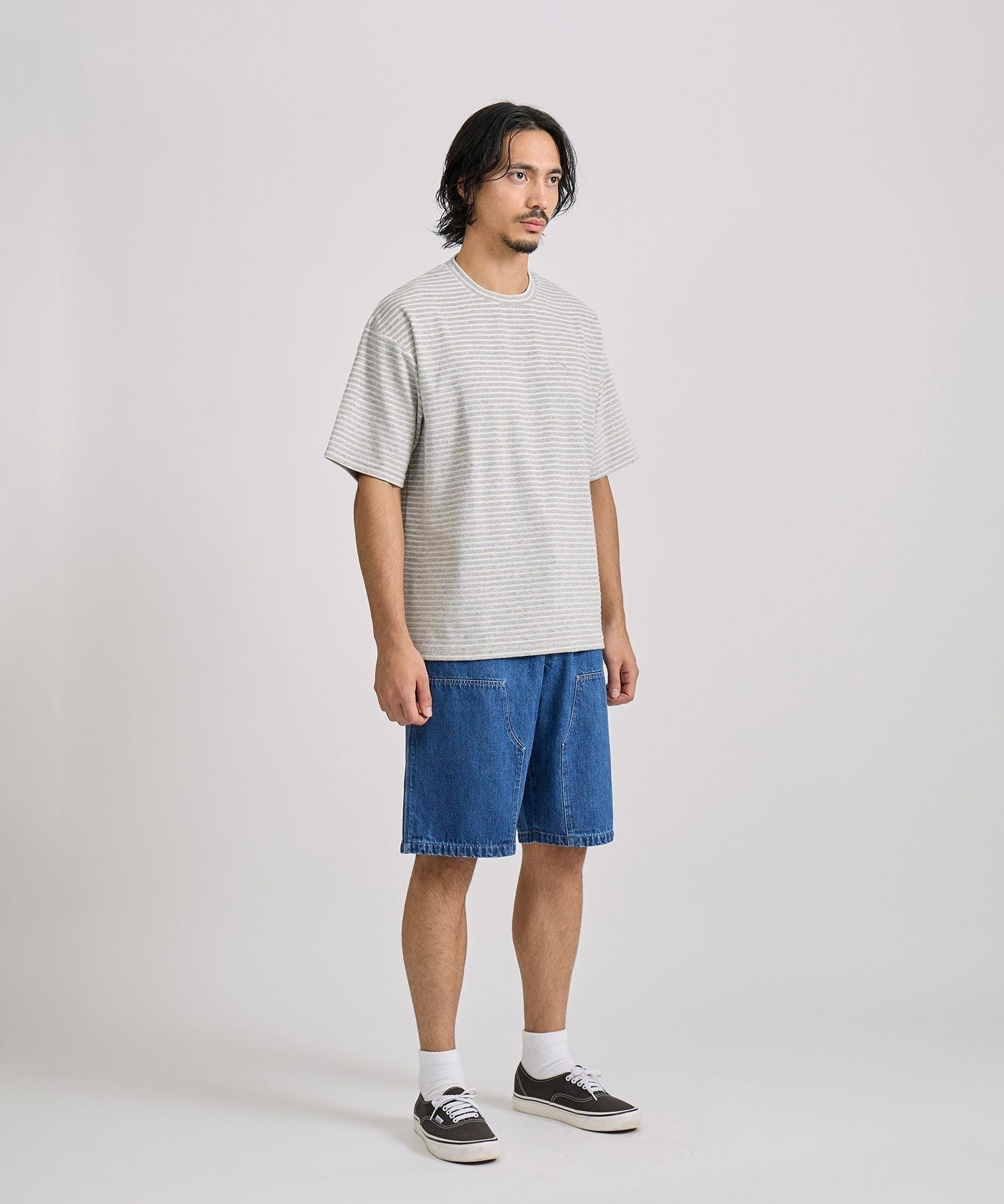 Brandon Striped Pile Relaxed SS Tee