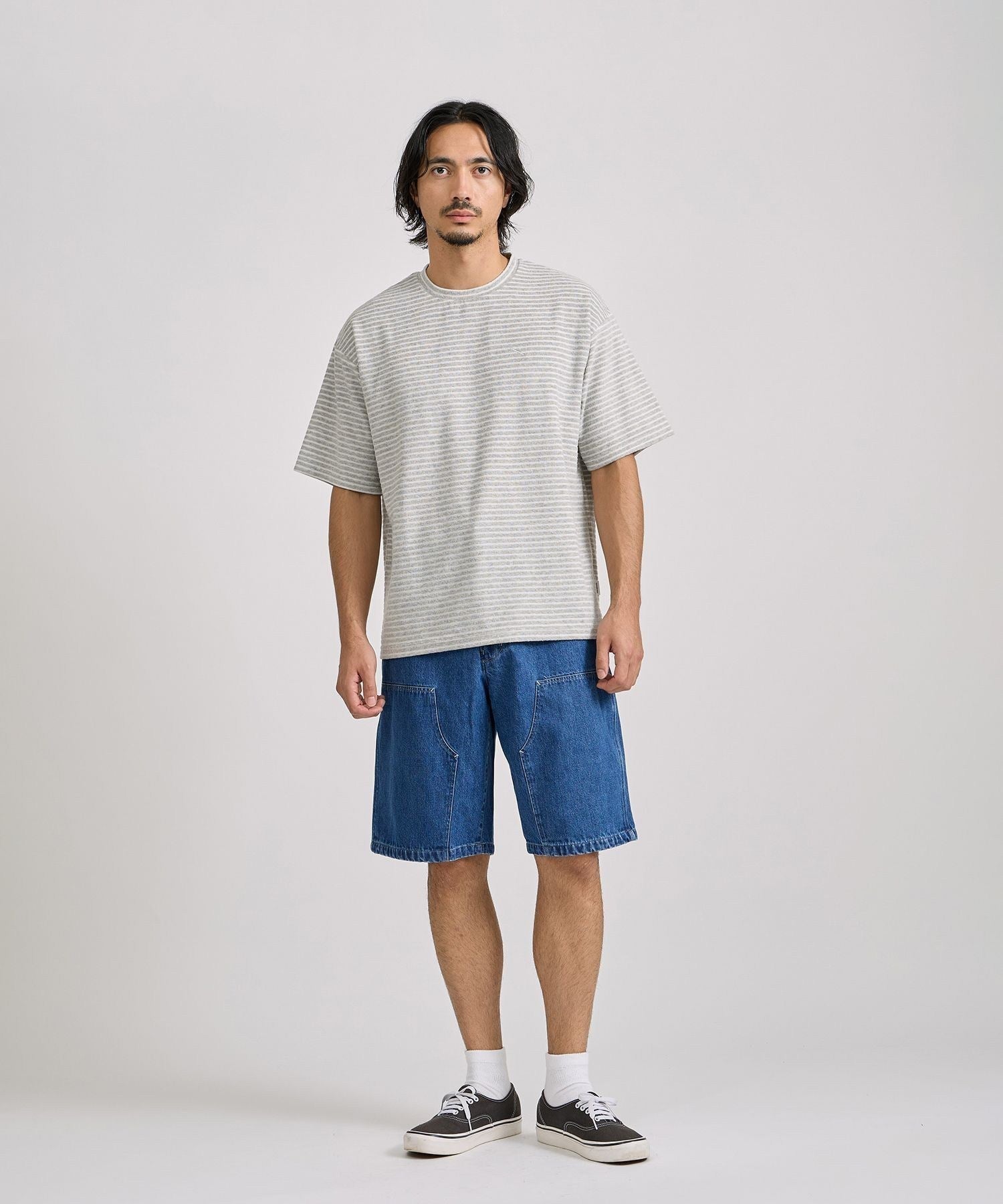 Brandon Striped Pile Relaxed SS Tee