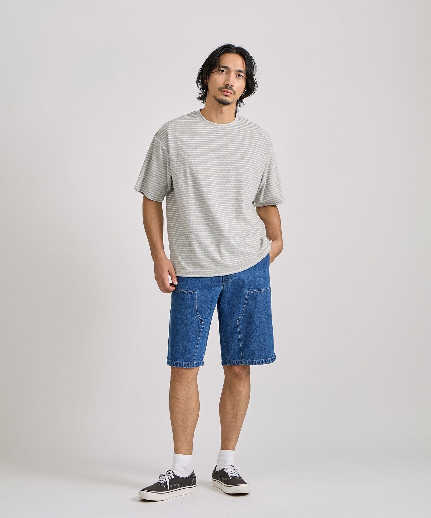 Brandon Striped Pile Relaxed SS Tee