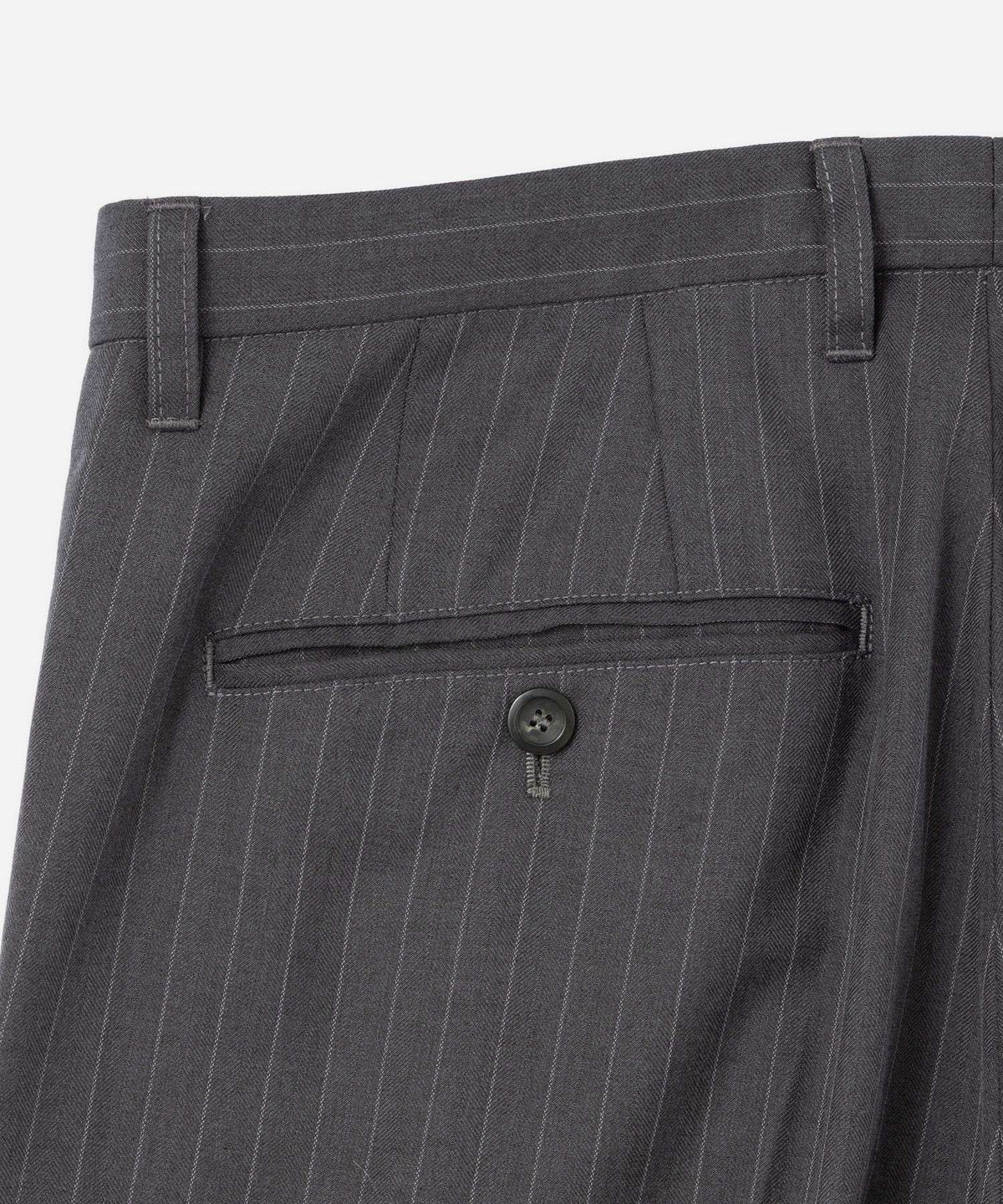 George Herringbone Stripe Two Tuck Pant