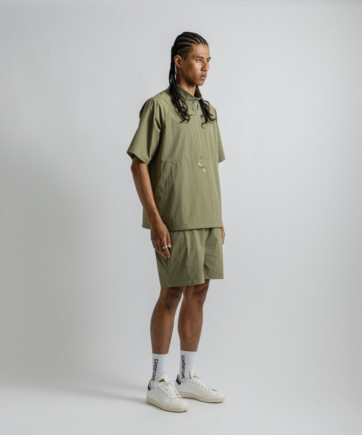 renoma GOLF x Saturdays NYC Mens Half Zip JK SS
