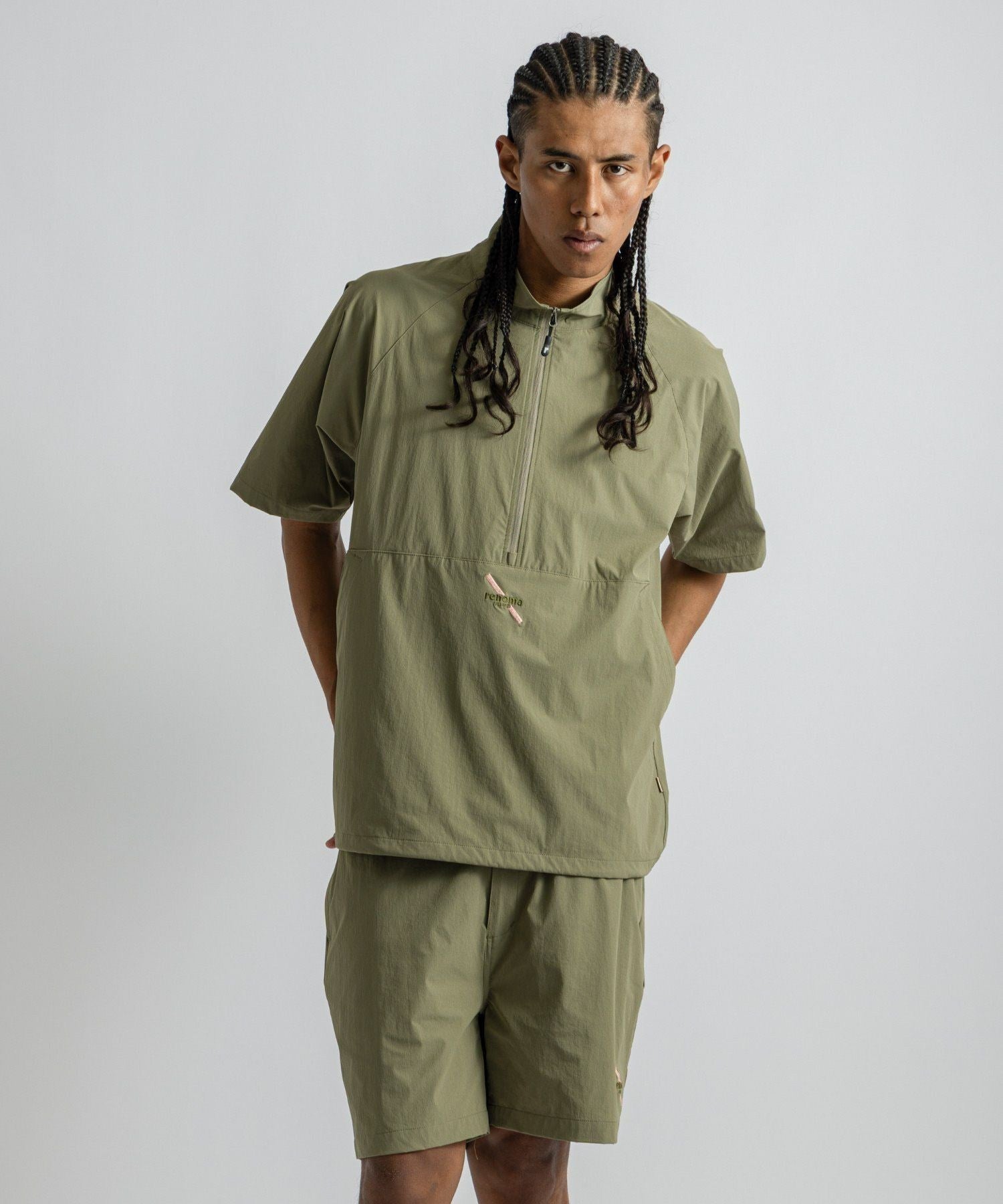 renoma GOLF x Saturdays NYC Mens Half Zip JK SS