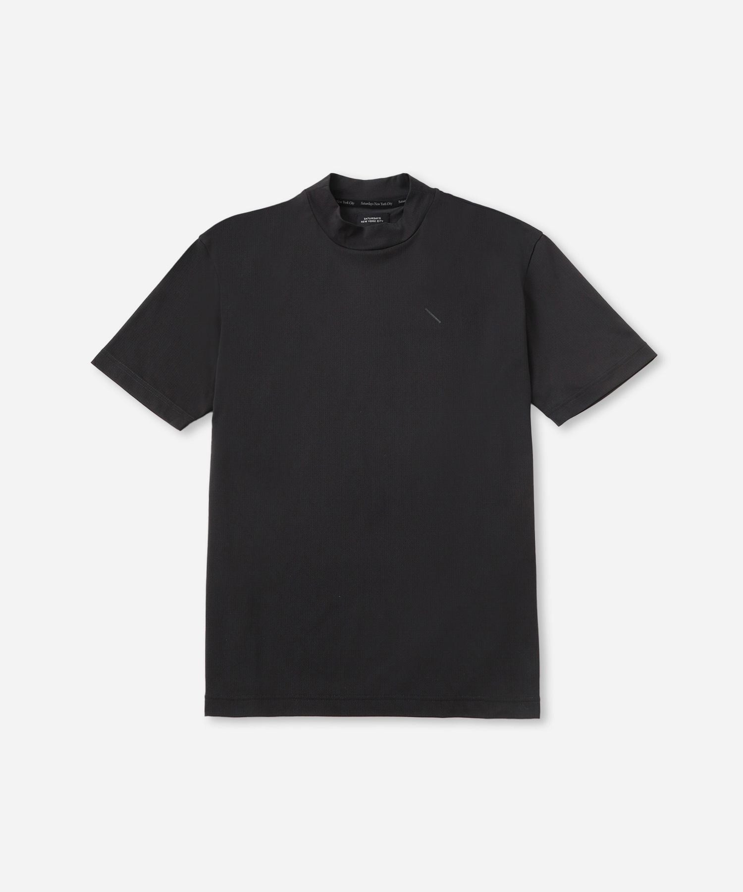 SS Dot Mesh Half Mockneck Shirt