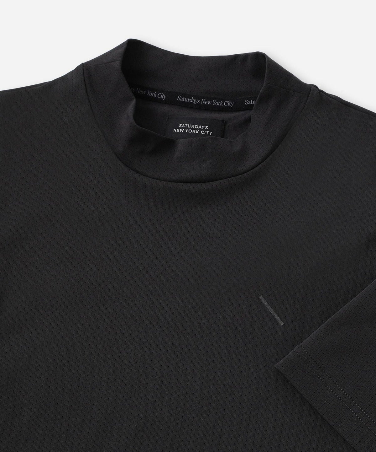 SS Dot Mesh Half Mockneck Shirt