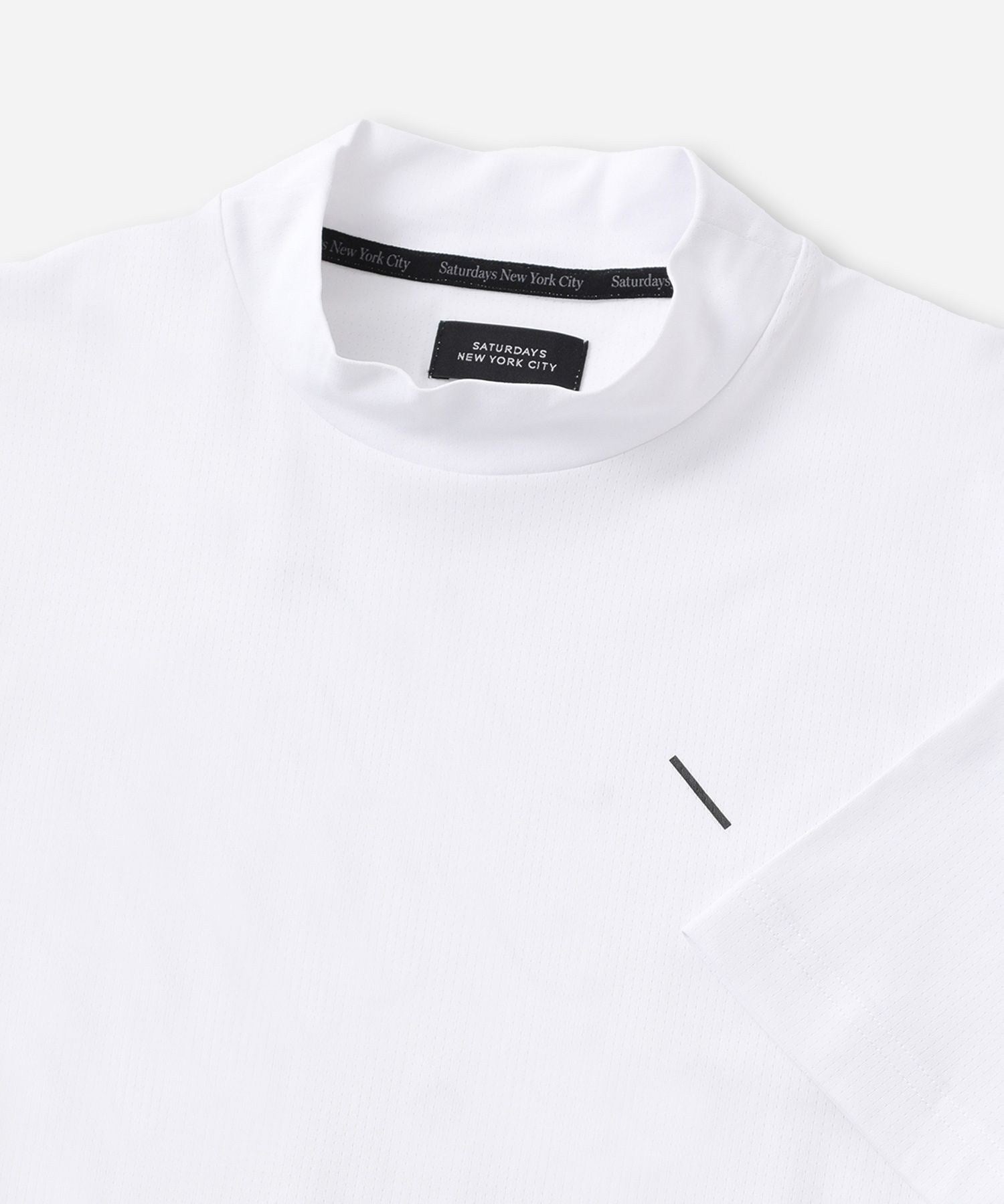 SS Dot Mesh Half Mockneck Shirt