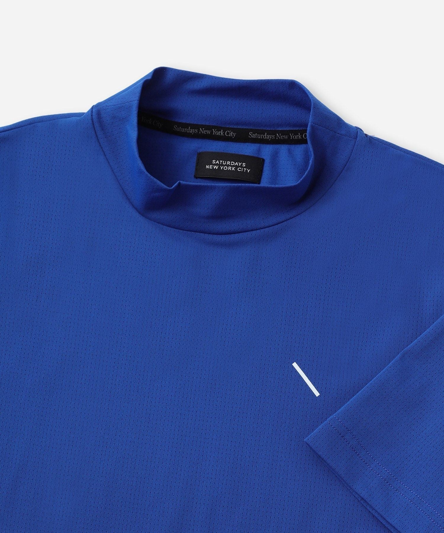 SS Dot Mesh Half Mockneck Shirt