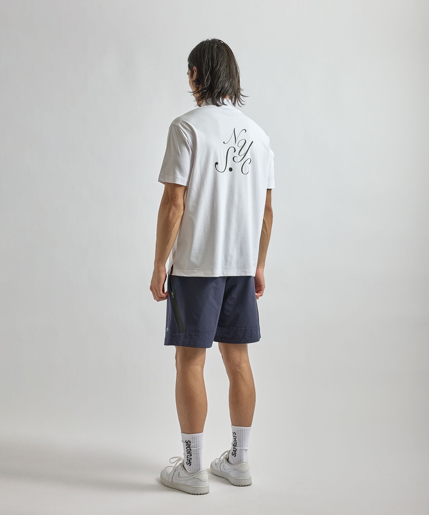 SS Dot Mesh Half Mockneck Shirt