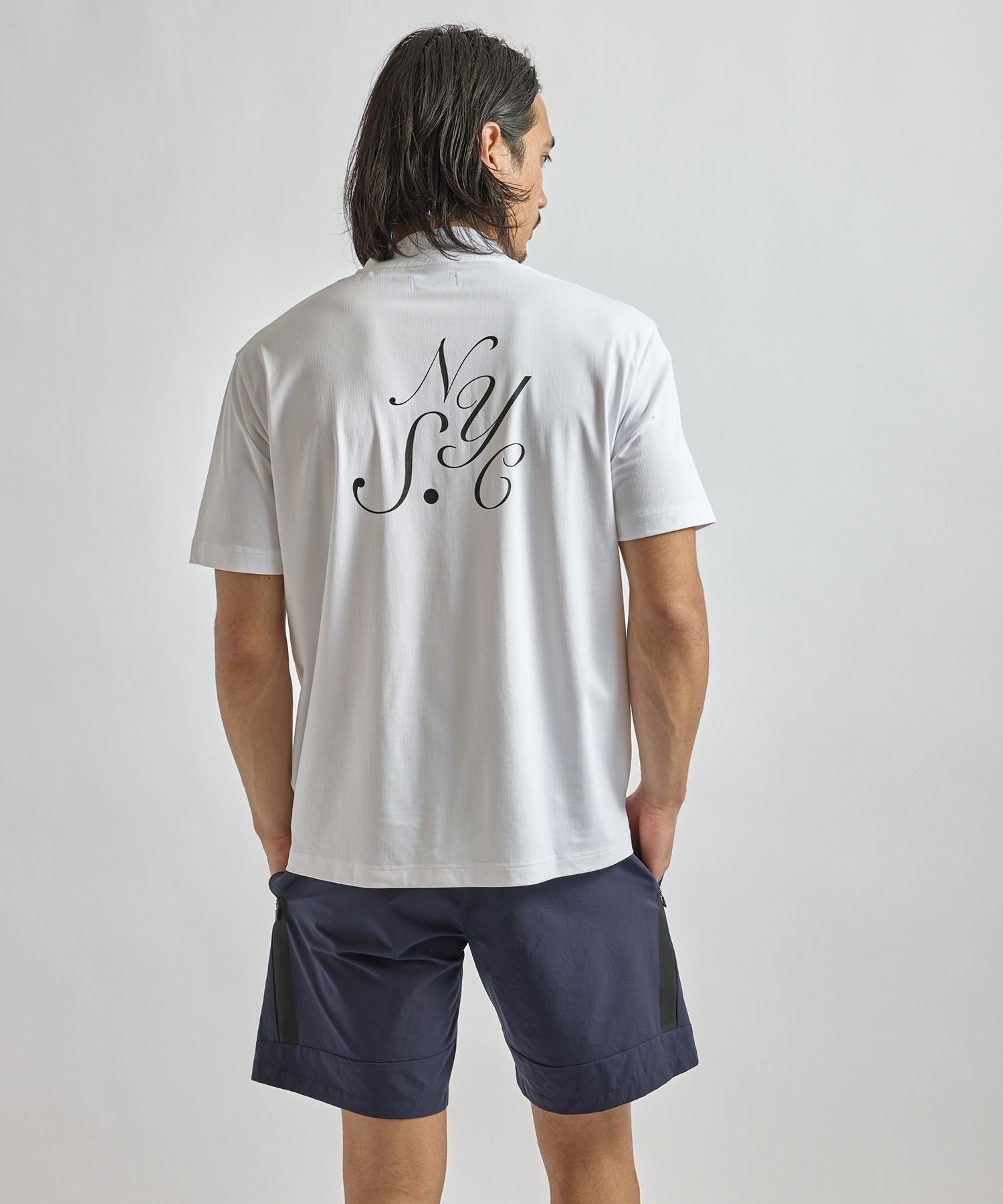 SS Dot Mesh Half Mockneck Shirt