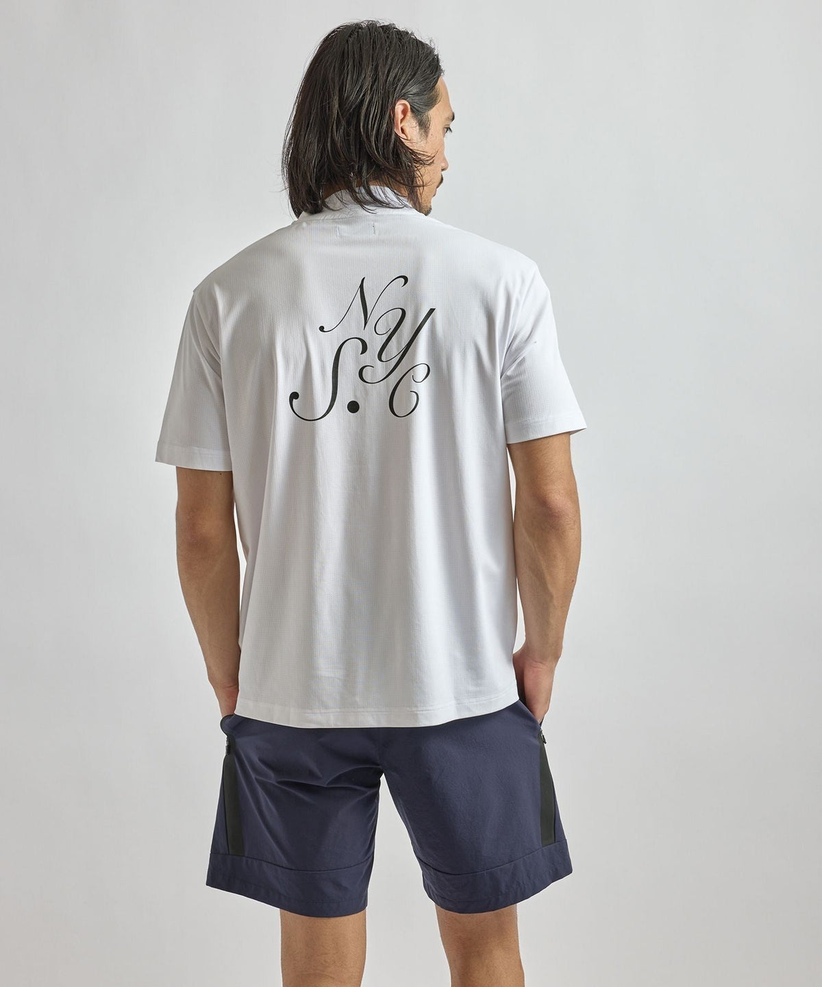 SS Dot Mesh Half Mockneck Shirt
