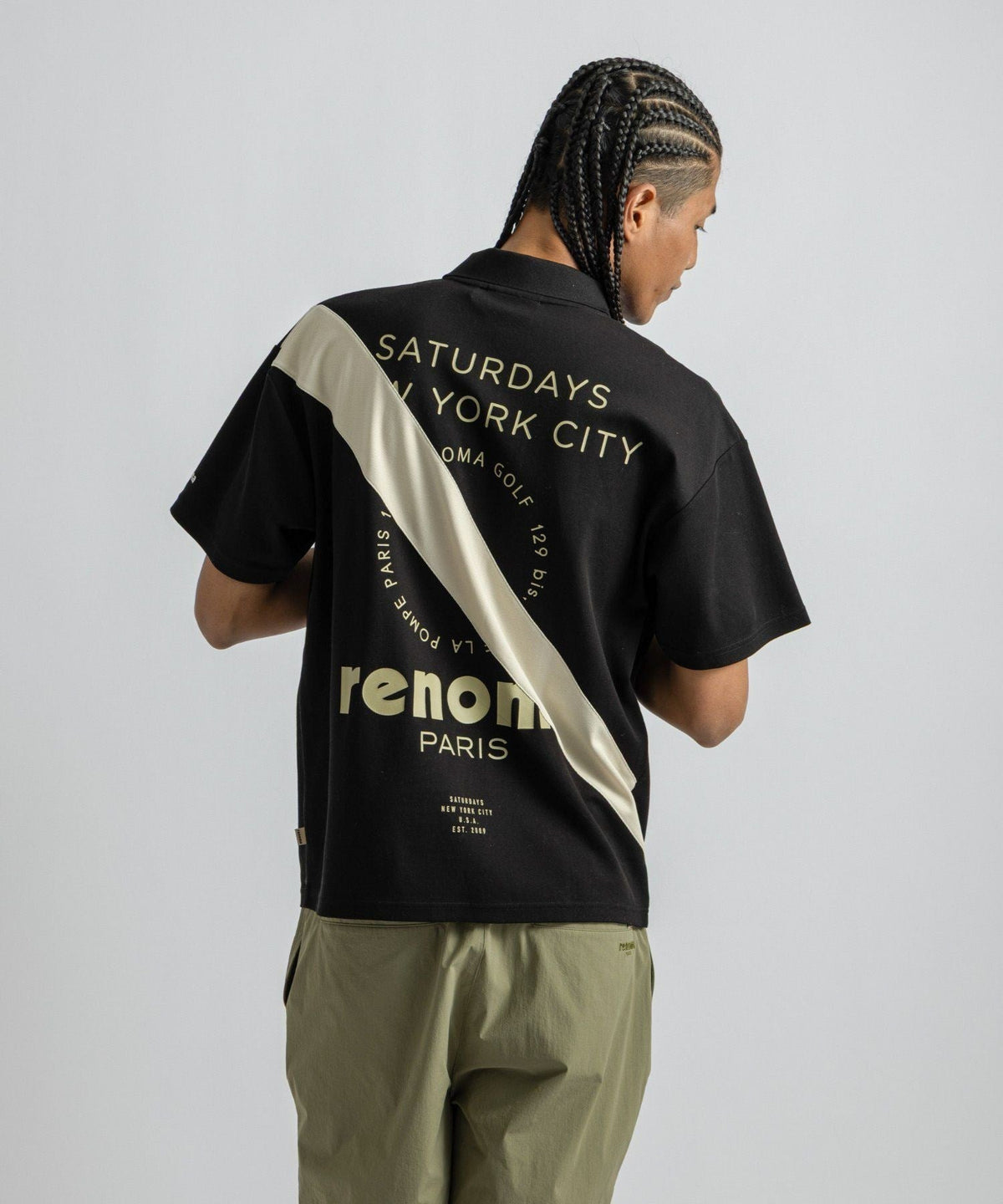 renoma GOLF x Saturdays NYC Back Print Polo SS