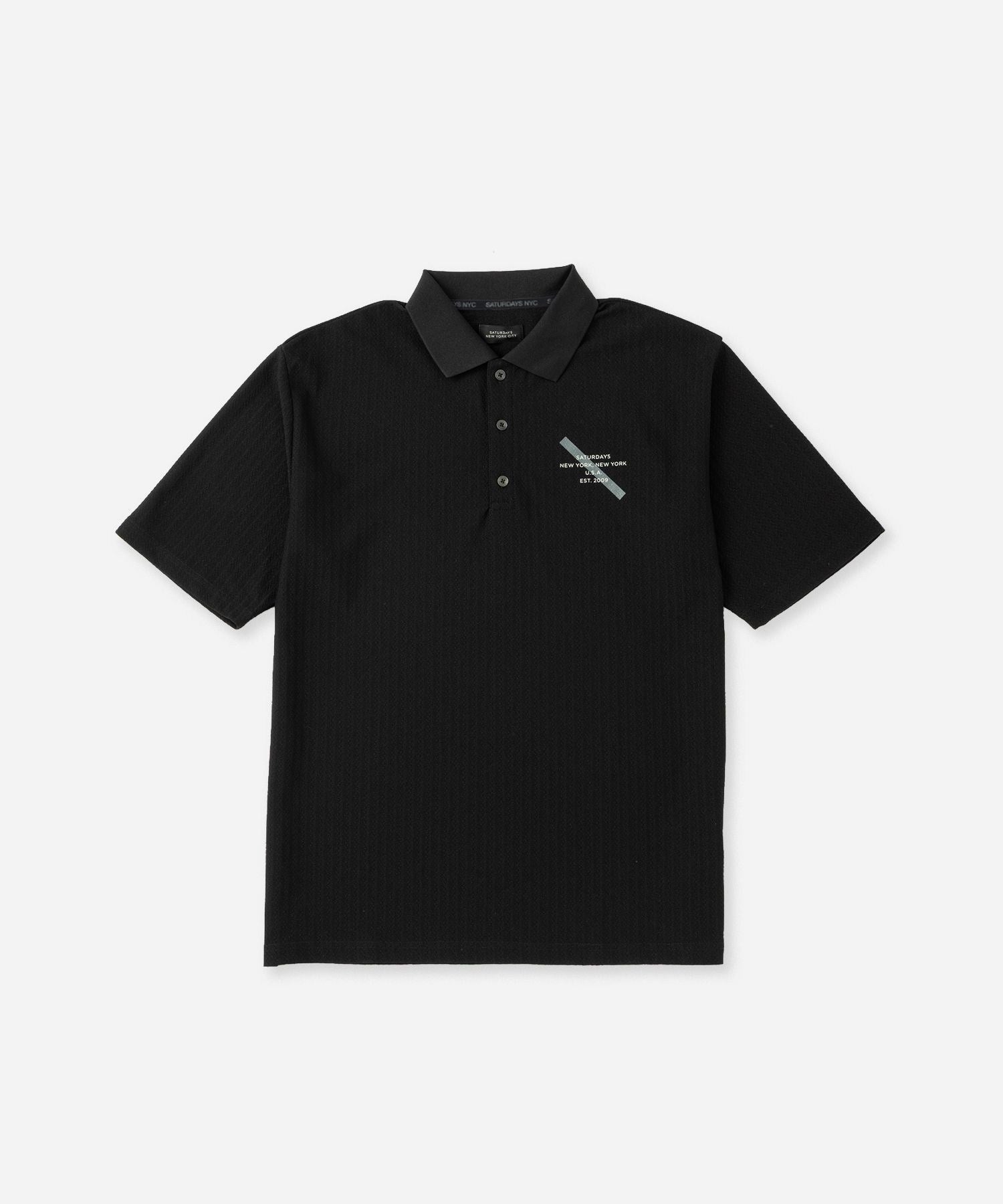 Dobby Stripe SS Polo | Saturdays NYC Japan