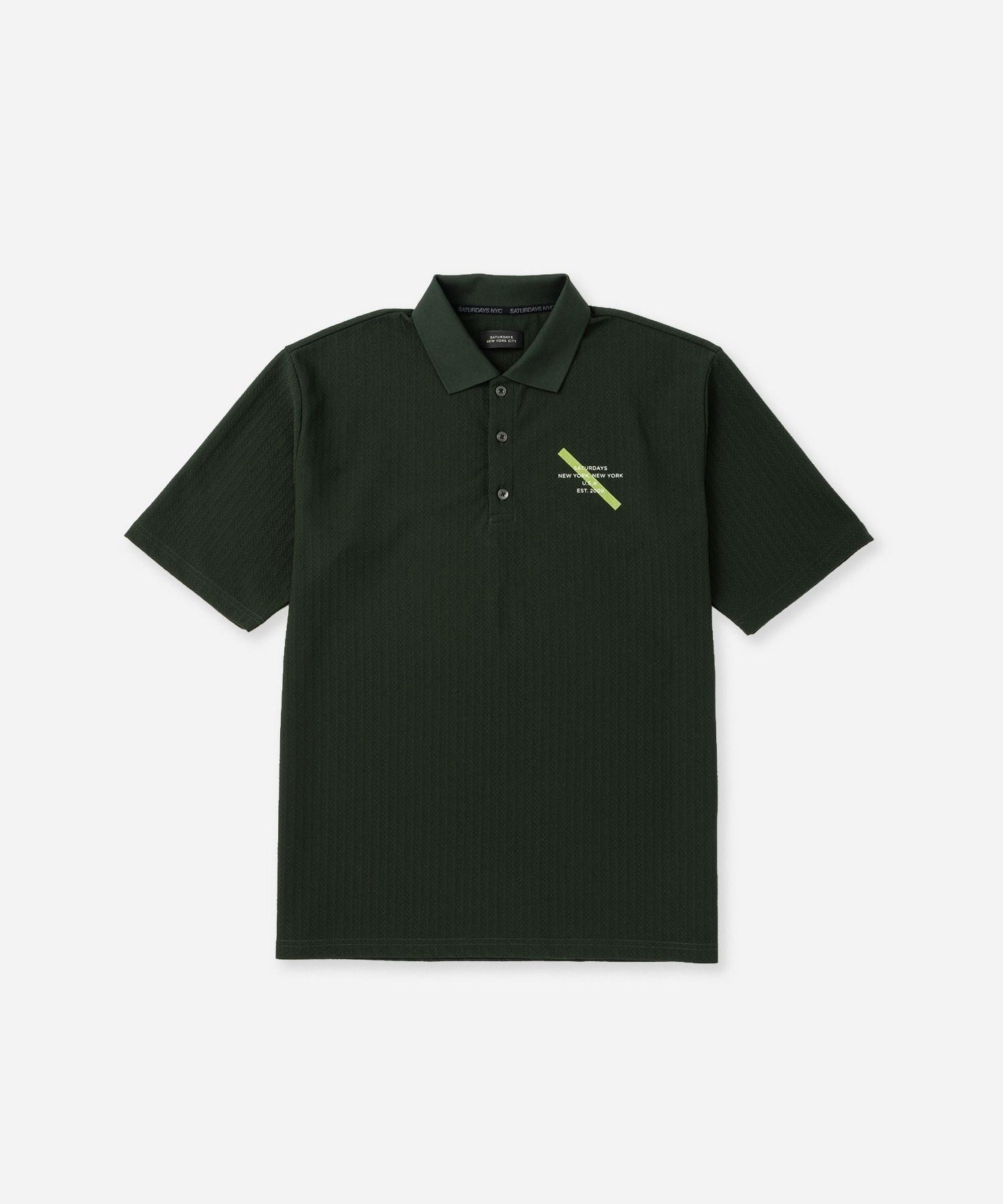 Dobby Stripe SS Polo | Saturdays NYC Japan