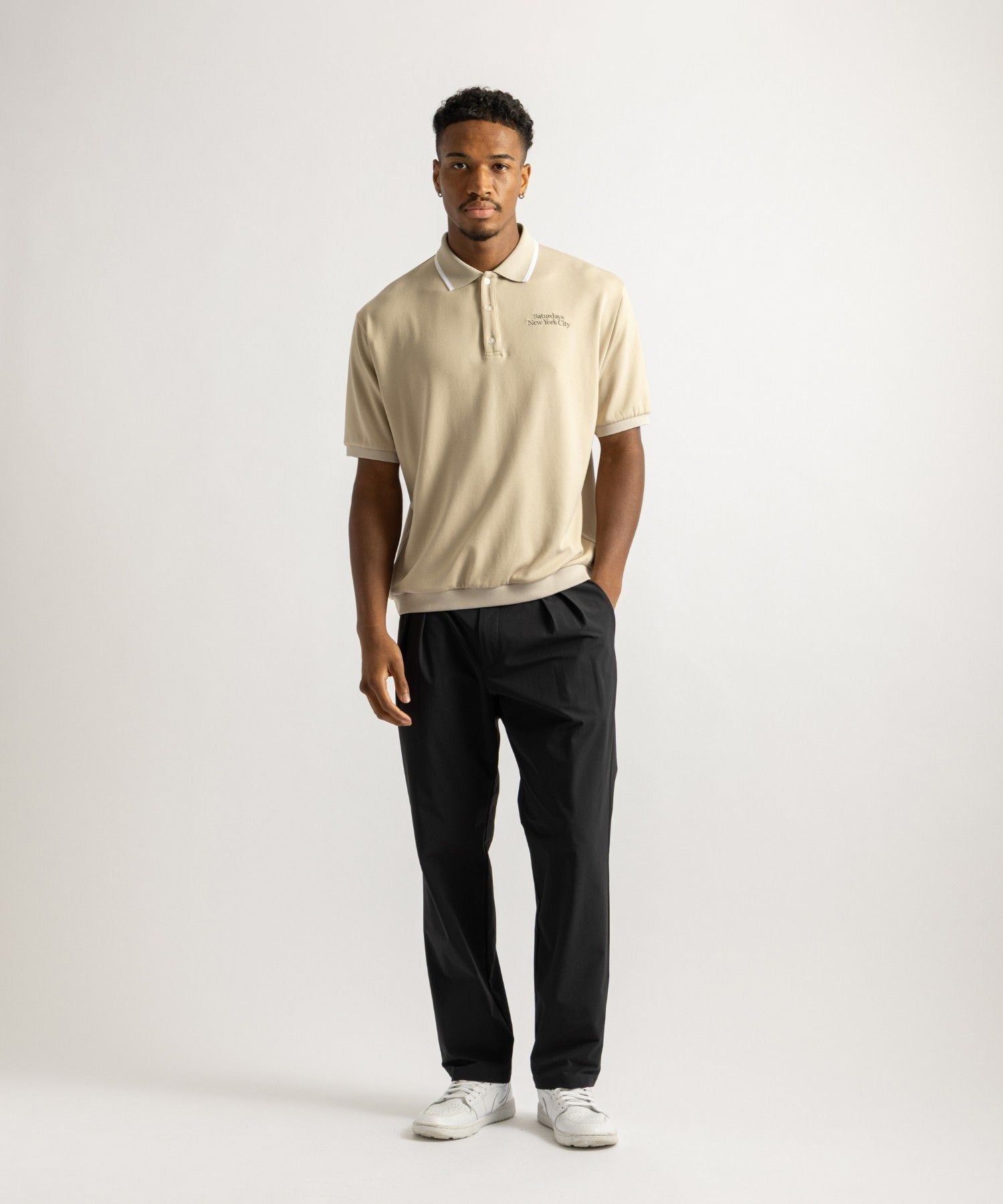 Doubleknit Rib Hem SS Polo