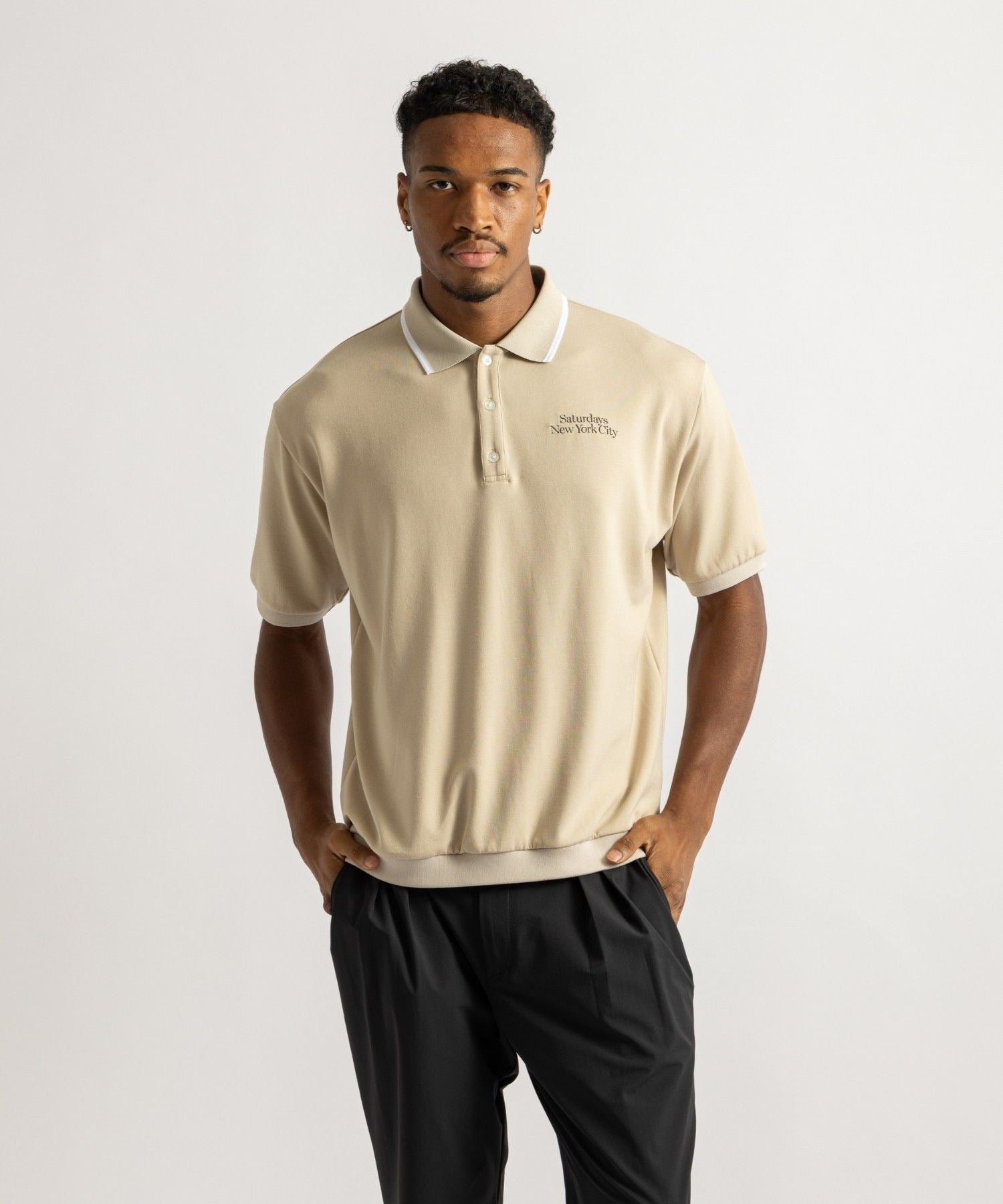 Doubleknit Rib Hem SS Polo