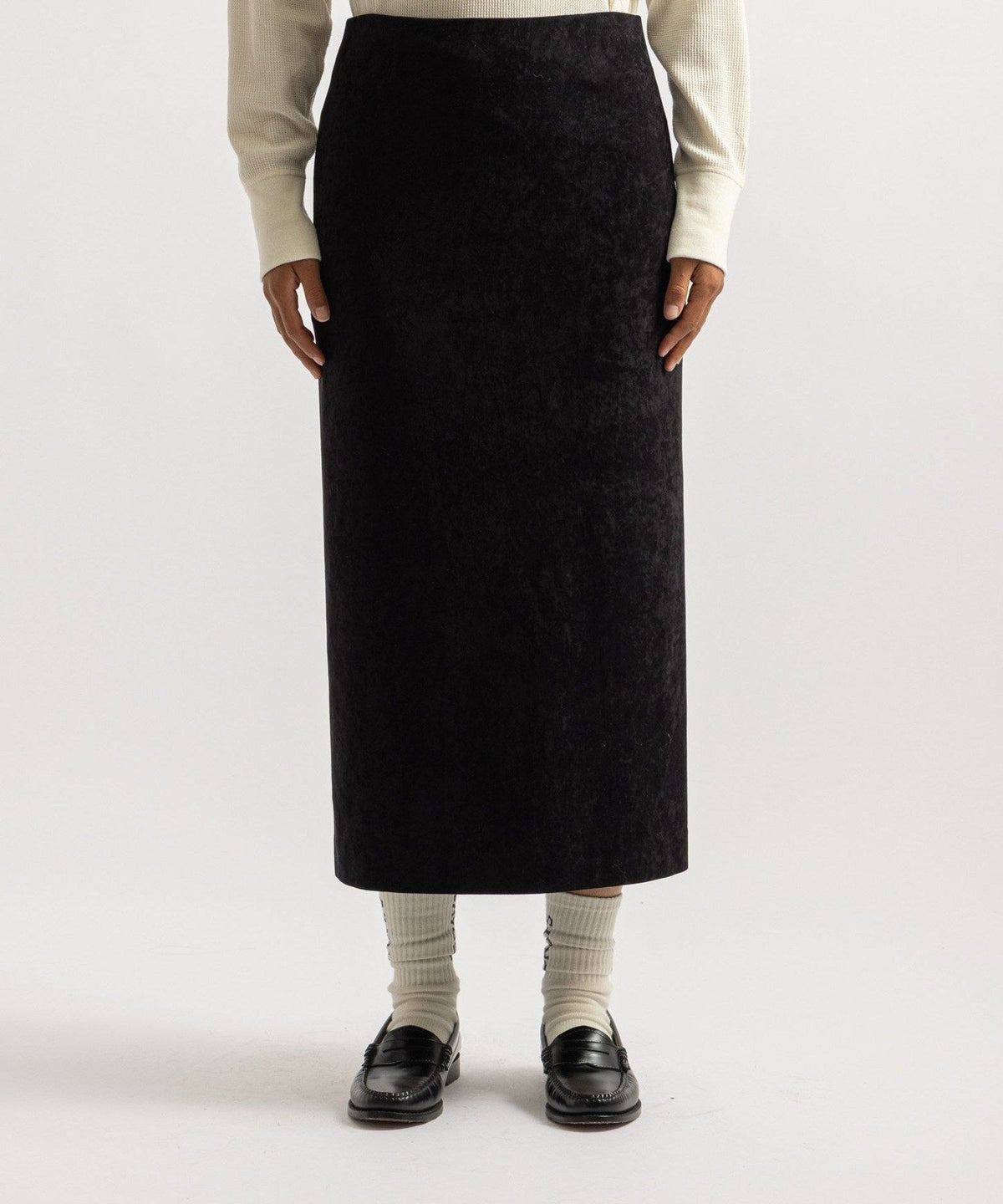 Amy Velveteen Midi Skirt | WOMEN