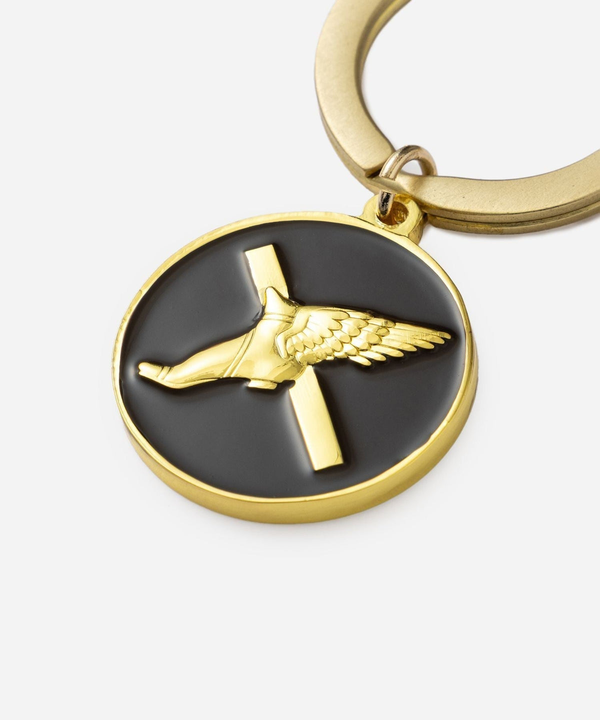 Wing Foot Coin Key Chain