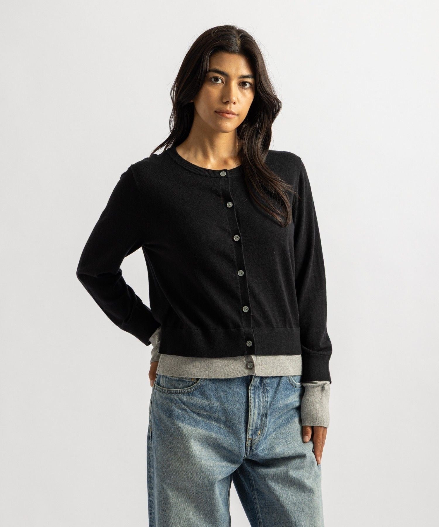 Halle Double Layer Cardigan | WOMEN