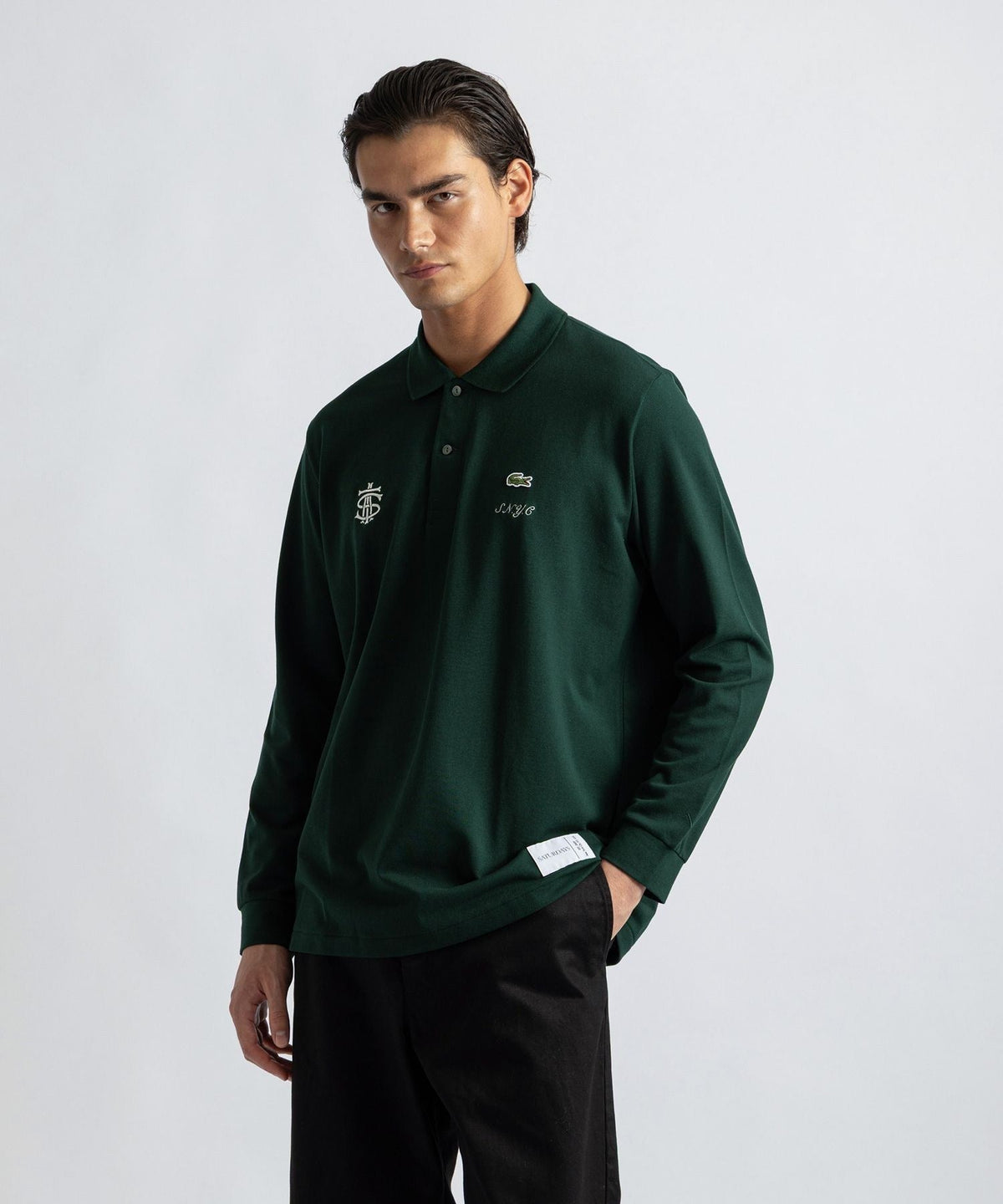 Lacoste customized by Saturdays NYC LS Poloshirt